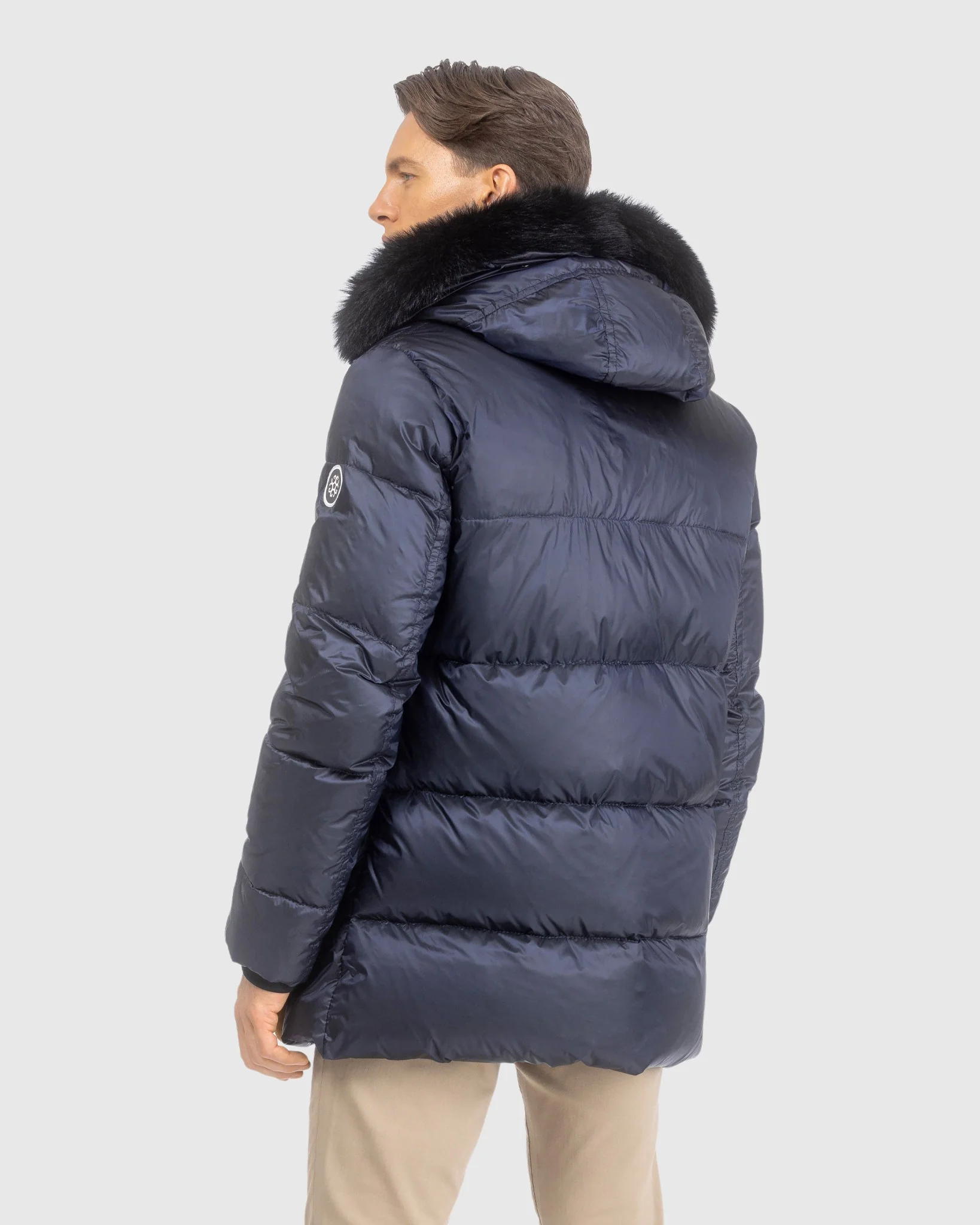 MENS APRES-SKI JACKET WITH DETACHABLE TOSCANA LAMB HOOD TRIM - Image 11