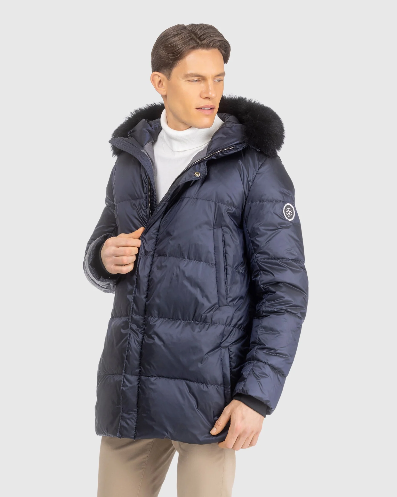 MENS APRES-SKI JACKET WITH DETACHABLE TOSCANA LAMB HOOD TRIM - Image 13