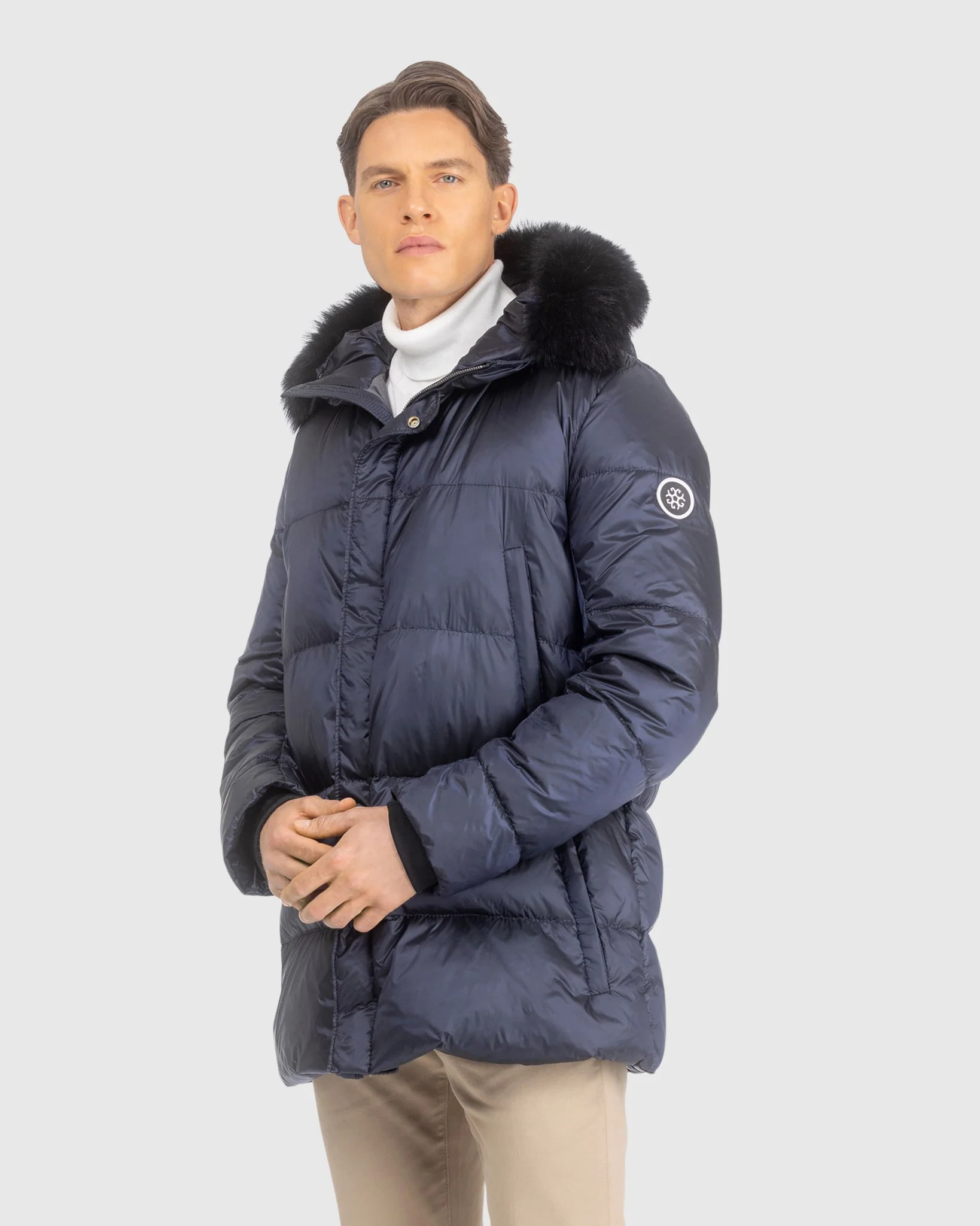 MENS APRES-SKI JACKET WITH DETACHABLE TOSCANA LAMB HOOD TRIM - Image 8