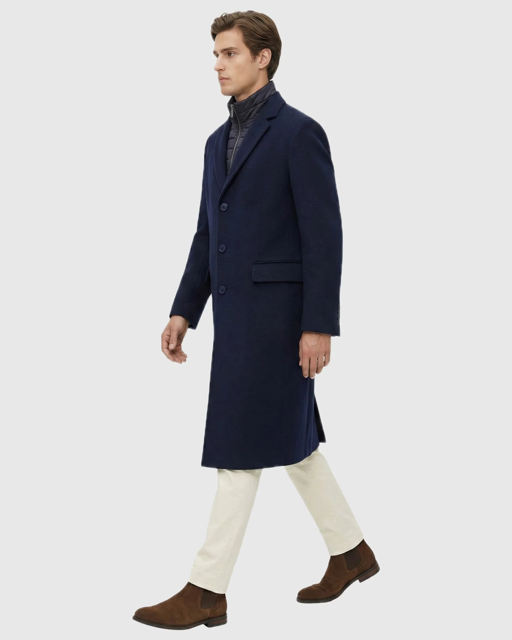 MEN`S COAT CRAFTED FROM LORO PIANA WOOL, SELECT NUBUCK CROCO EMBOSSED DICKEY - Image 10