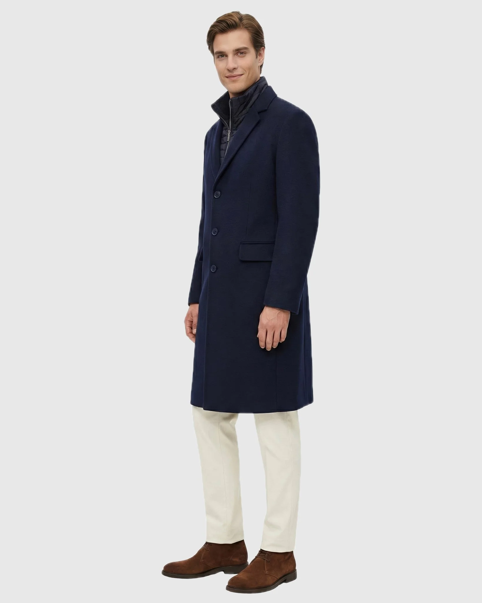 MEN`S COAT CRAFTED FROM LORO PIANA WOOL, SELECT NUBUCK CROCO EMBOSSED DICKEY - Image 5