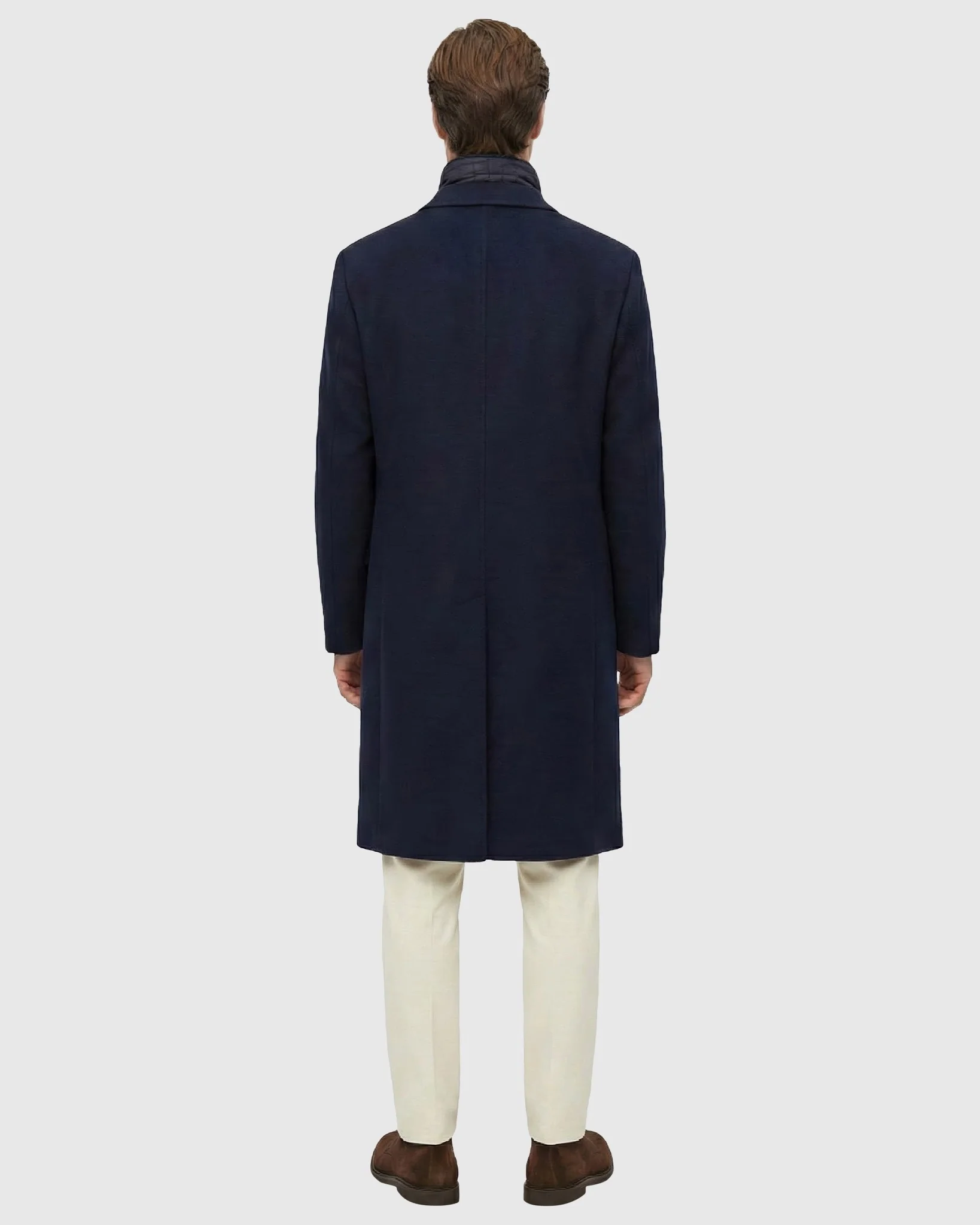 MEN`S COAT CRAFTED FROM LORO PIANA WOOL, SELECT NUBUCK CROCO EMBOSSED DICKEY - Image 9