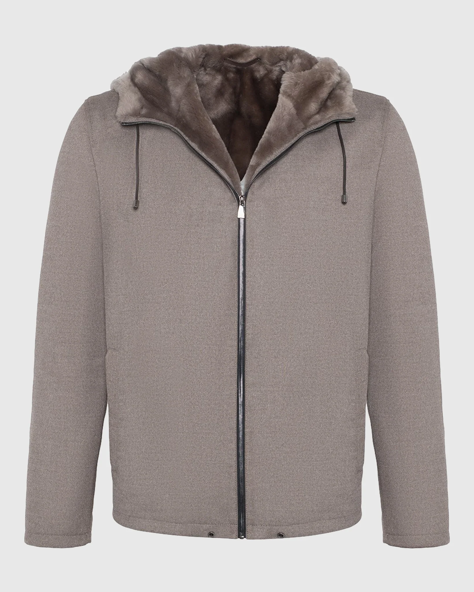 MENS FABRIC PARKA WITH SHEARLING LAMB LINING - Image 8