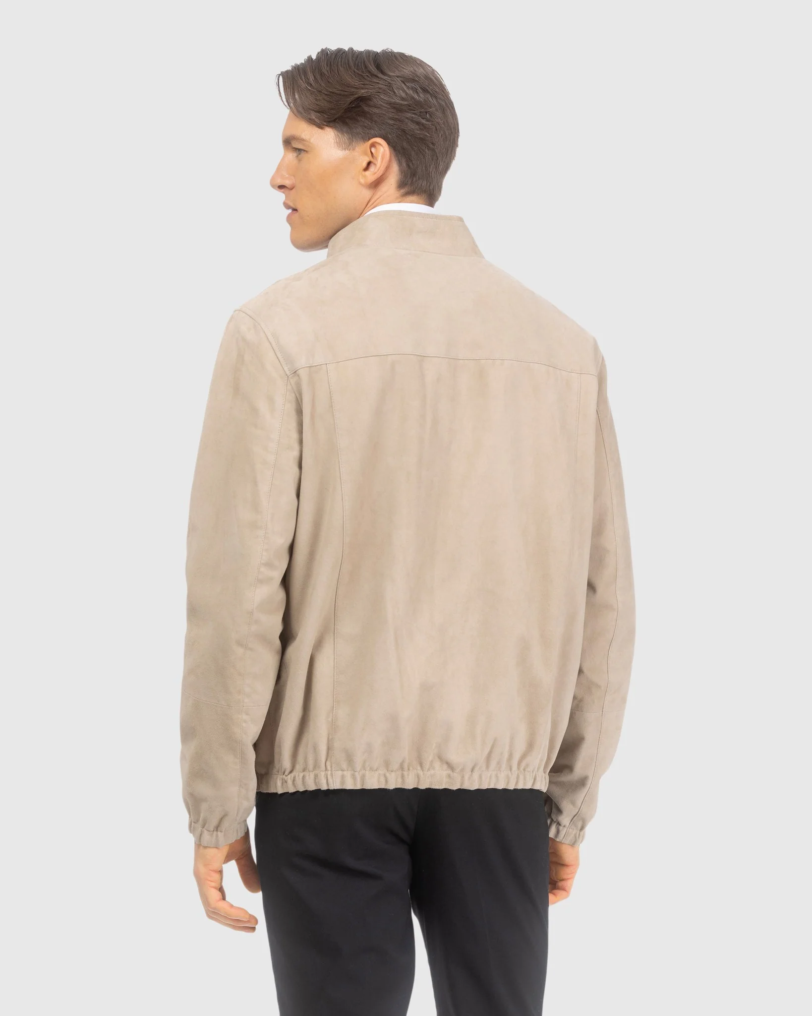 Mens Goat Suede Jacket Reversible To Polyester - Image 3