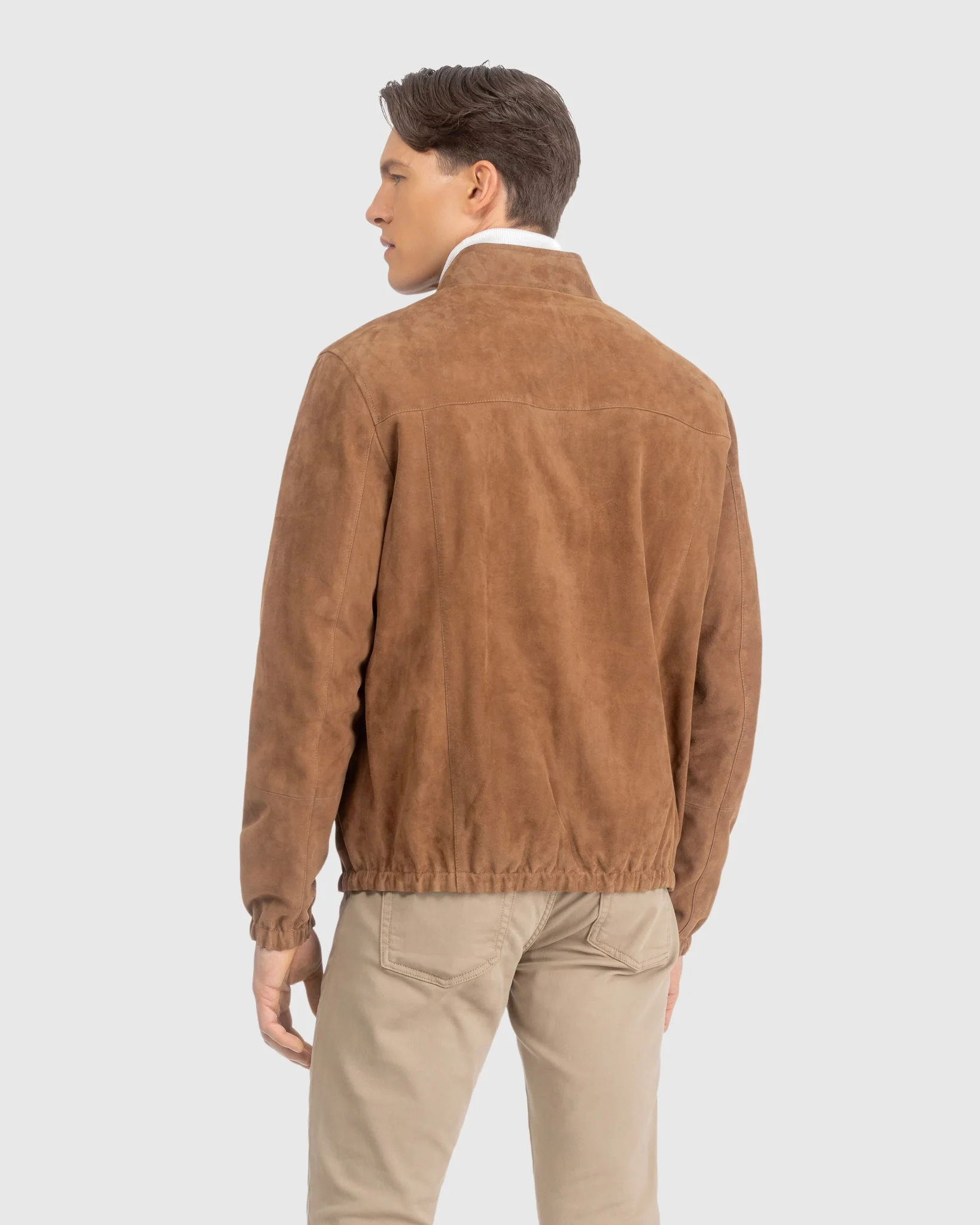 Mens Goat Suede Jacket Reversible To Polyester - Image 9