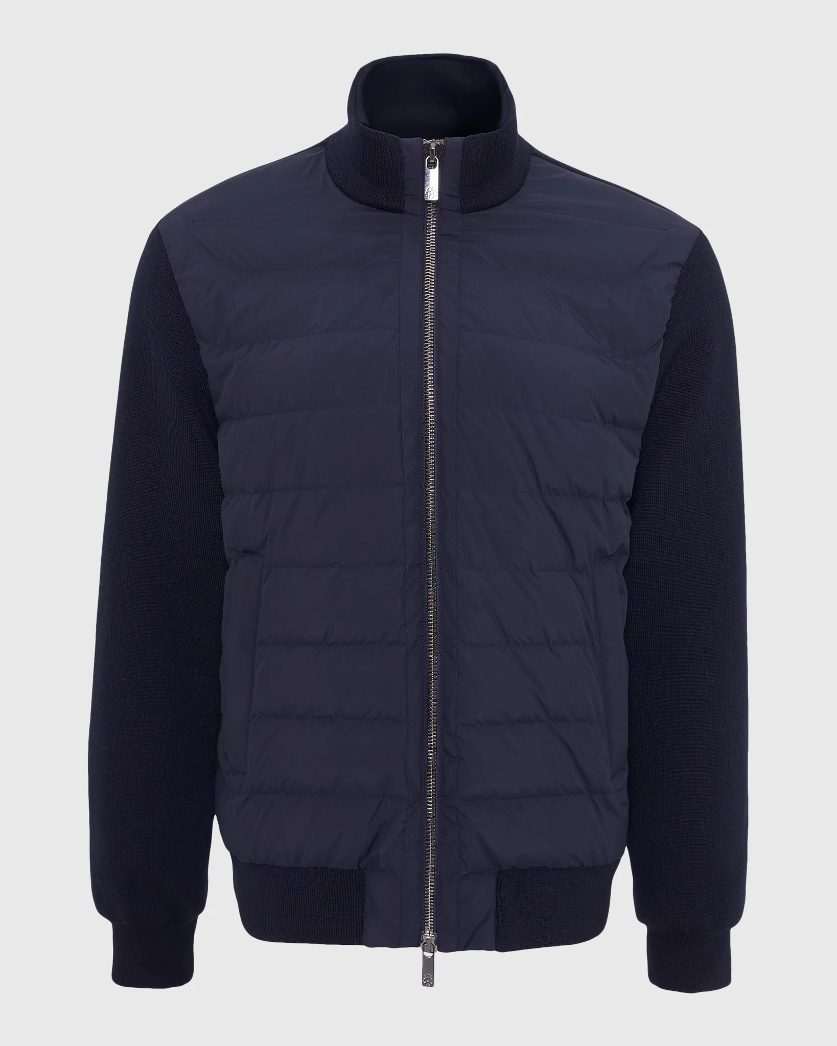 MEN'S KNIT BOMBER JACKET WITH QUILTED DOWN - Image 12