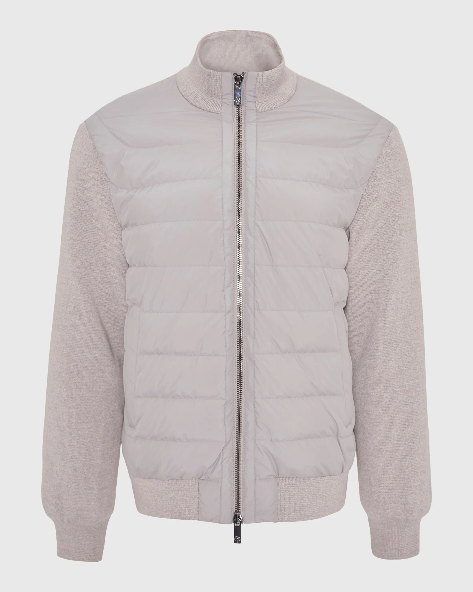 MEN'S KNIT BOMBER JACKET WITH QUILTED DOWN - Image 6