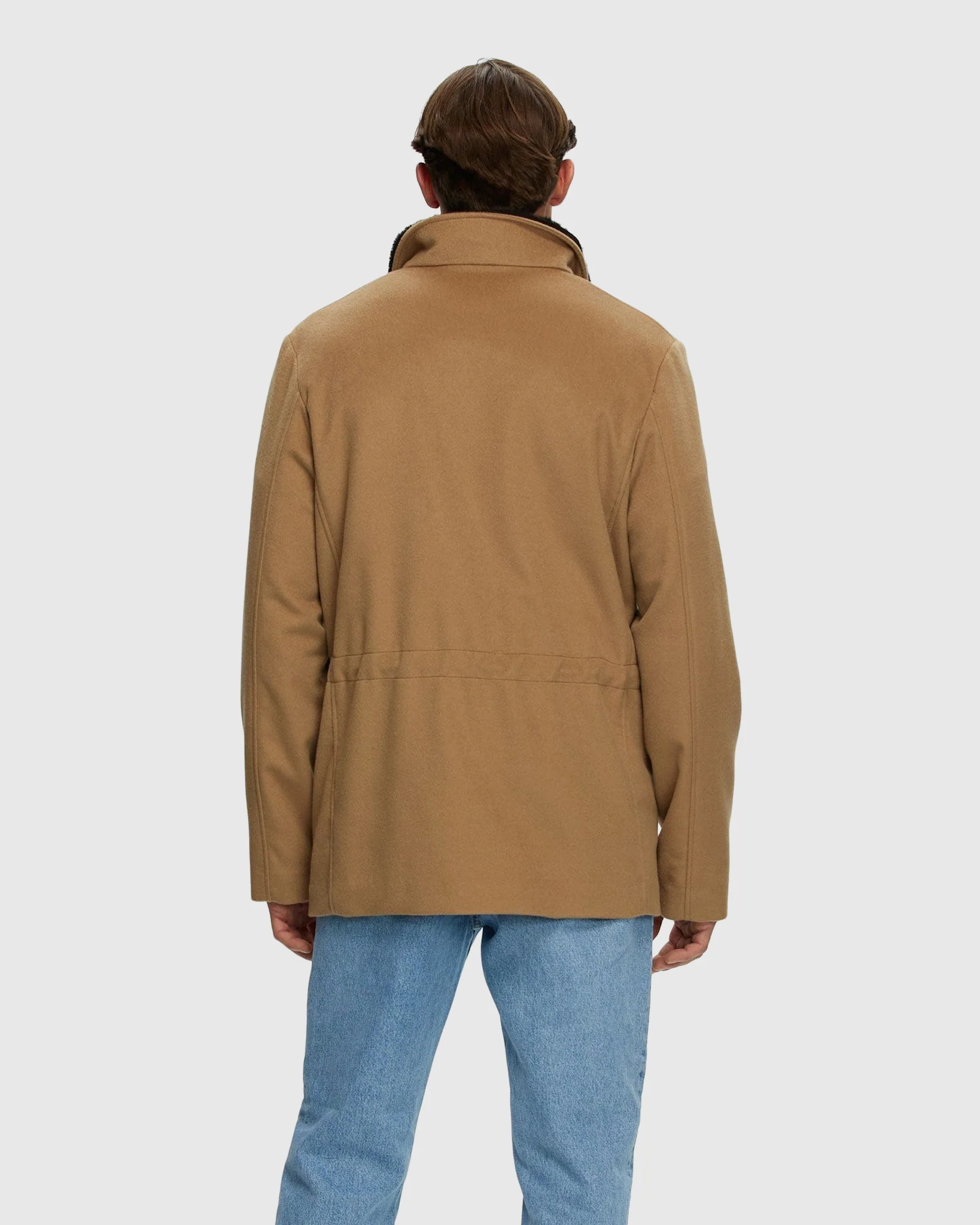 MENS LORO PIANA CASHMERE JACKET WITH DETACHABLE SELECT SHEARLING LAMB COLLAR - Image 4