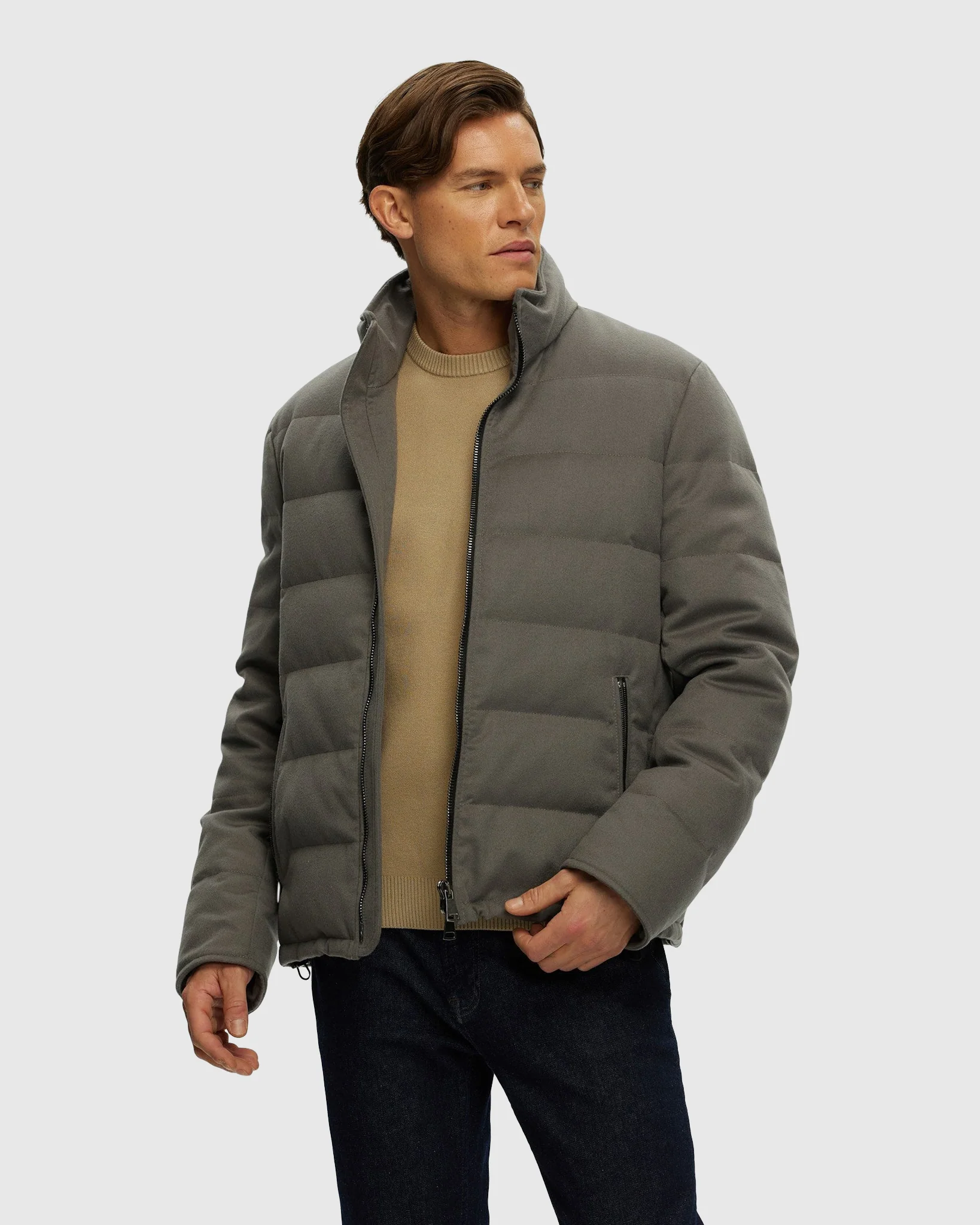 MENS LORO PIANA CASHMERE QUILTED DOWN JACKET - Image 12