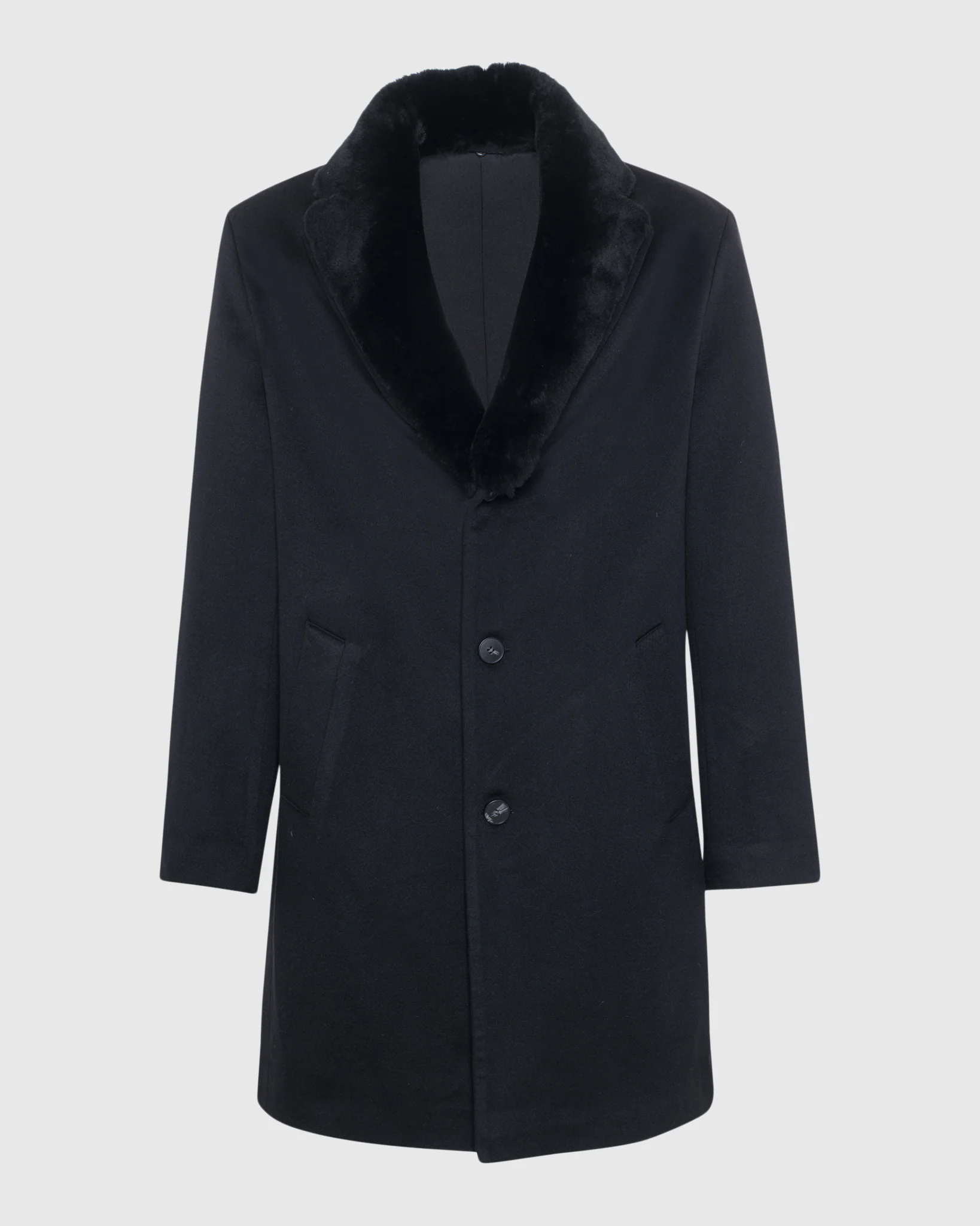 MENS LORO PIANA CASHMERE SHORT COAT WITH DETACHABLE SELECT SHEARLING LAMB COLLAR - Image 17
