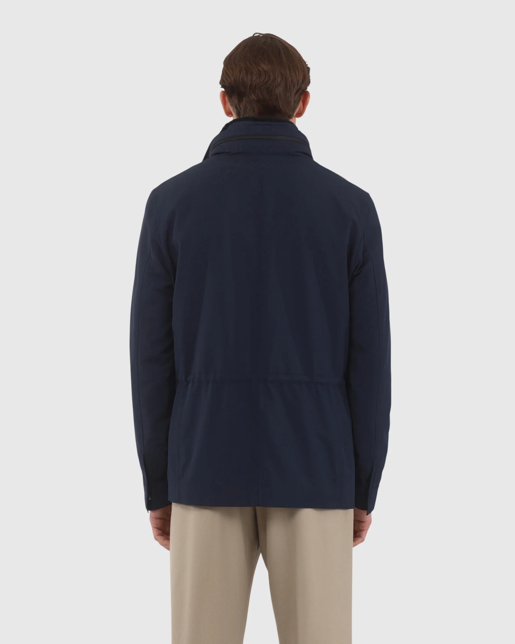 MENS LORO PIANA STORM SYSTEM LINED JACKET W/ DET. SHEARLING LAMB COLLAR, CONCEALED HOOD - Image 6
