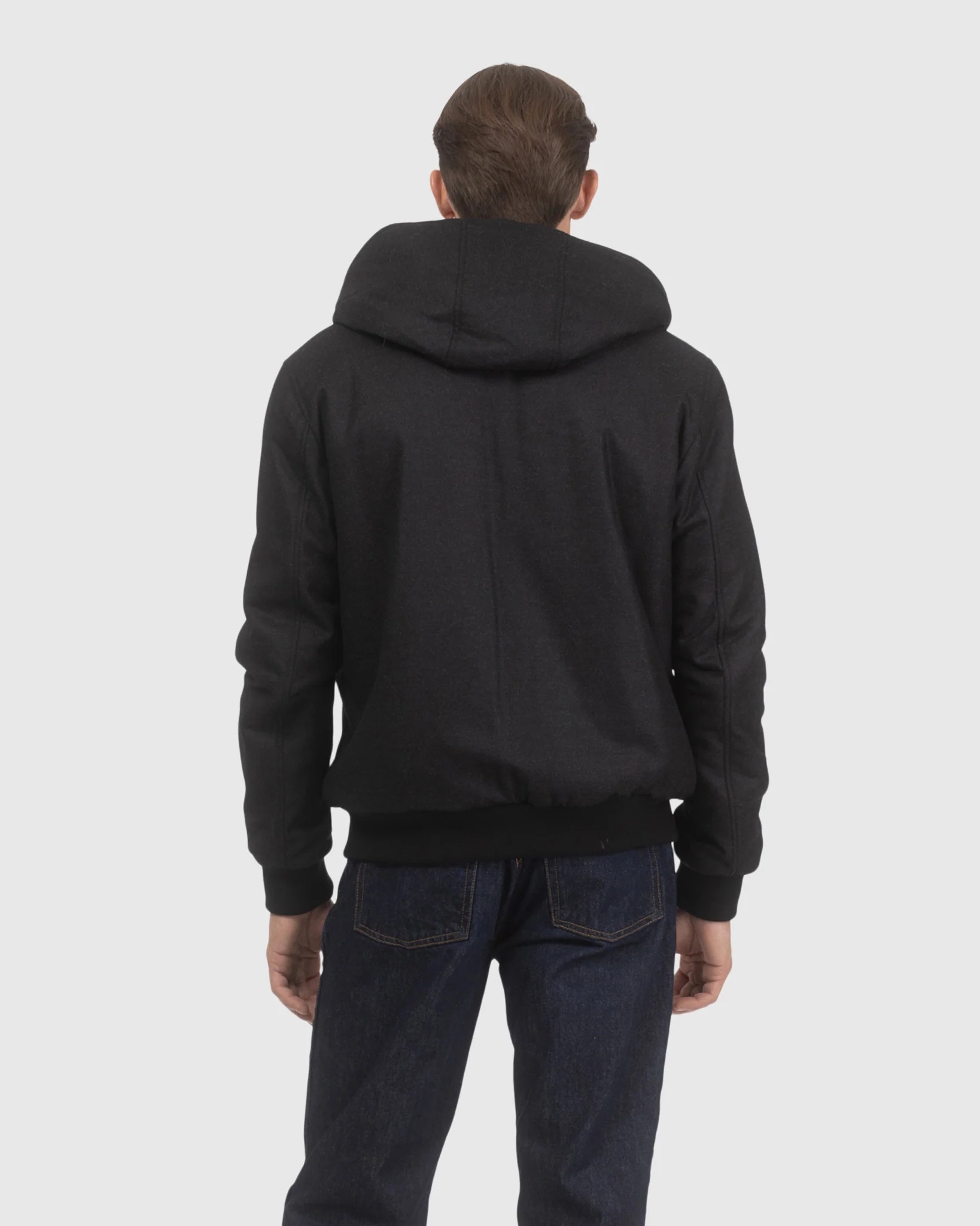 MENS LORO PIANA WOOL AND CASHMERE JACKET WITH SELECT SHEARLING LAMB LINING - Image 4