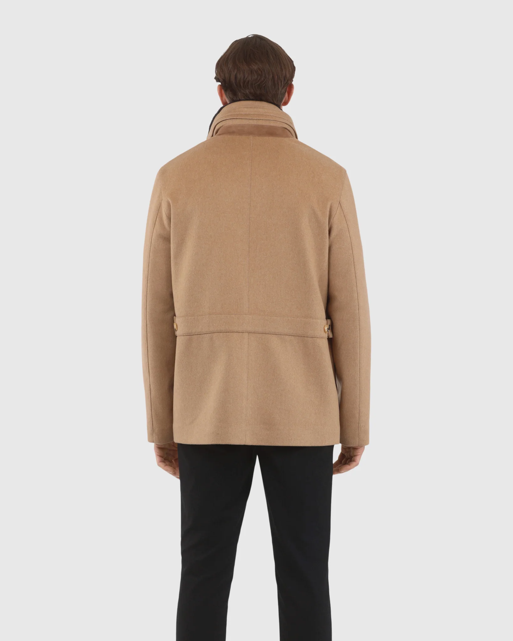 MENS LORO PIANA WOOL JACKET WITH DETACHABLE SELECT SHEARLING LAMB COLLAR - Image 10