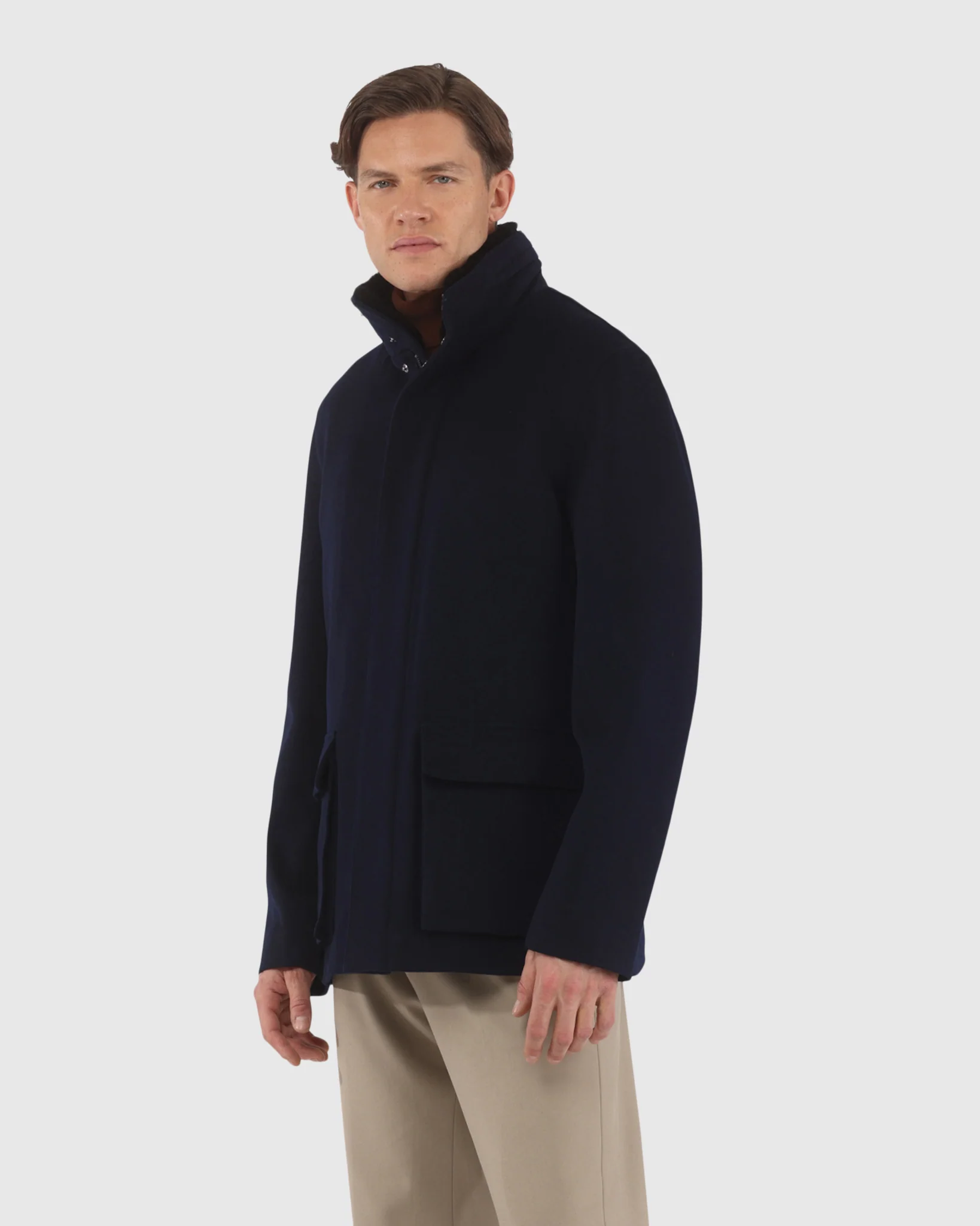 MENS LORO PIANA WOOL JACKET WITH DETACHABLE SELECT SHEARLING LAMB COLLAR - Image 12