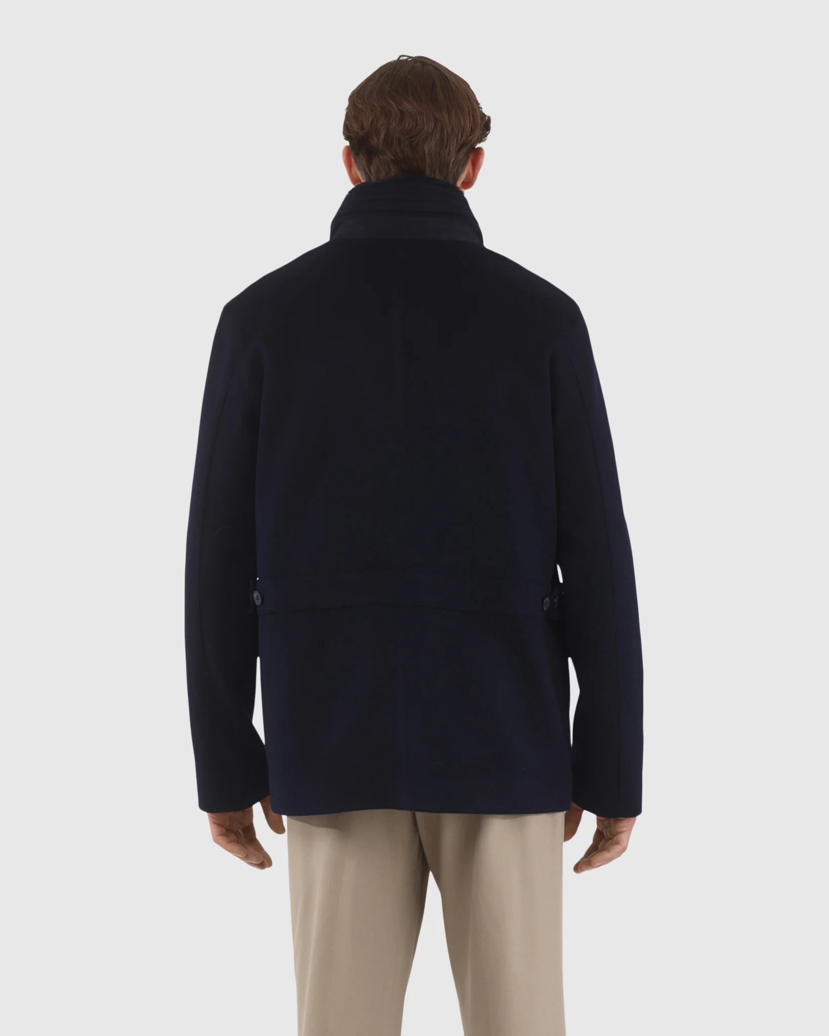 MENS LORO PIANA WOOL JACKET WITH DETACHABLE SELECT SHEARLING LAMB COLLAR - Image 13