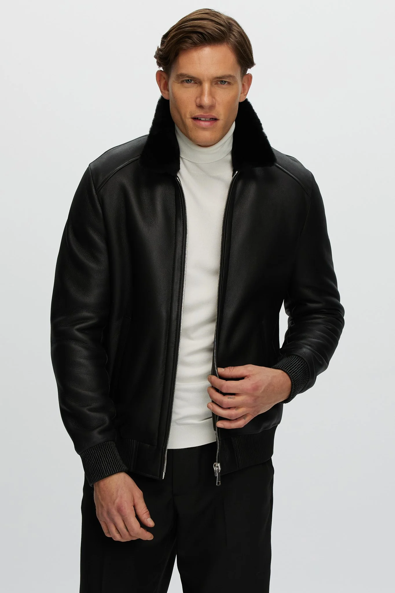 Men's Merino Shearling Lamb Jacket - Image 2
