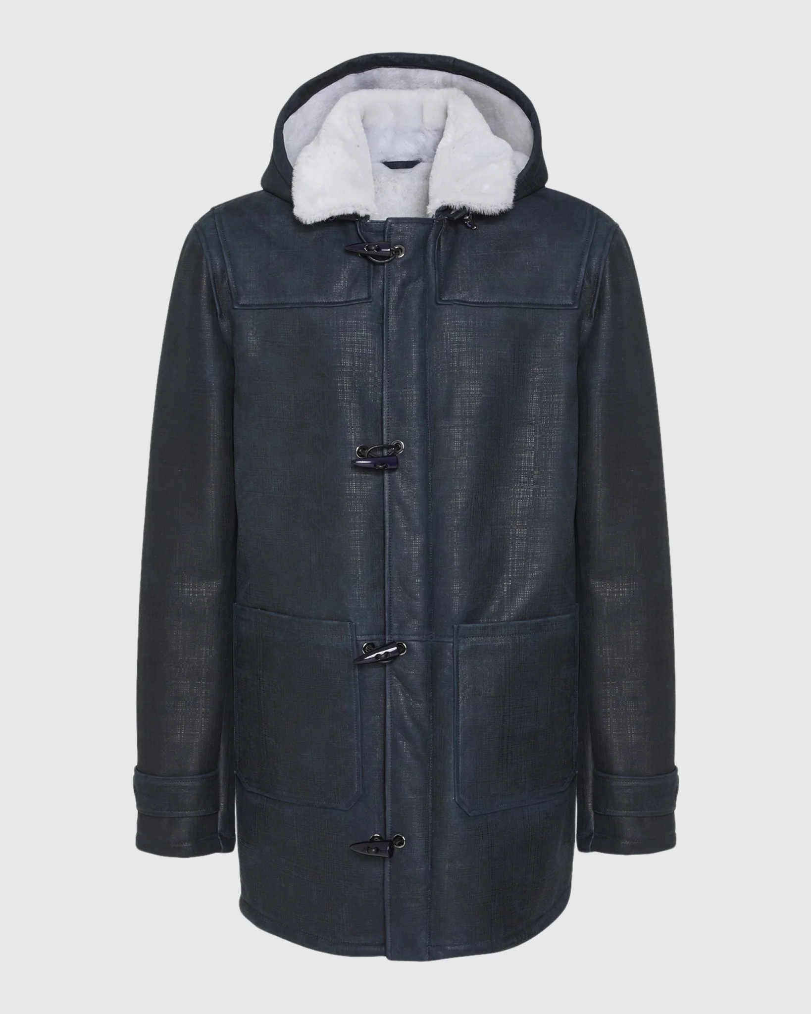 Men's Merino Shearling Lamb Jacket, Hood - Image 16