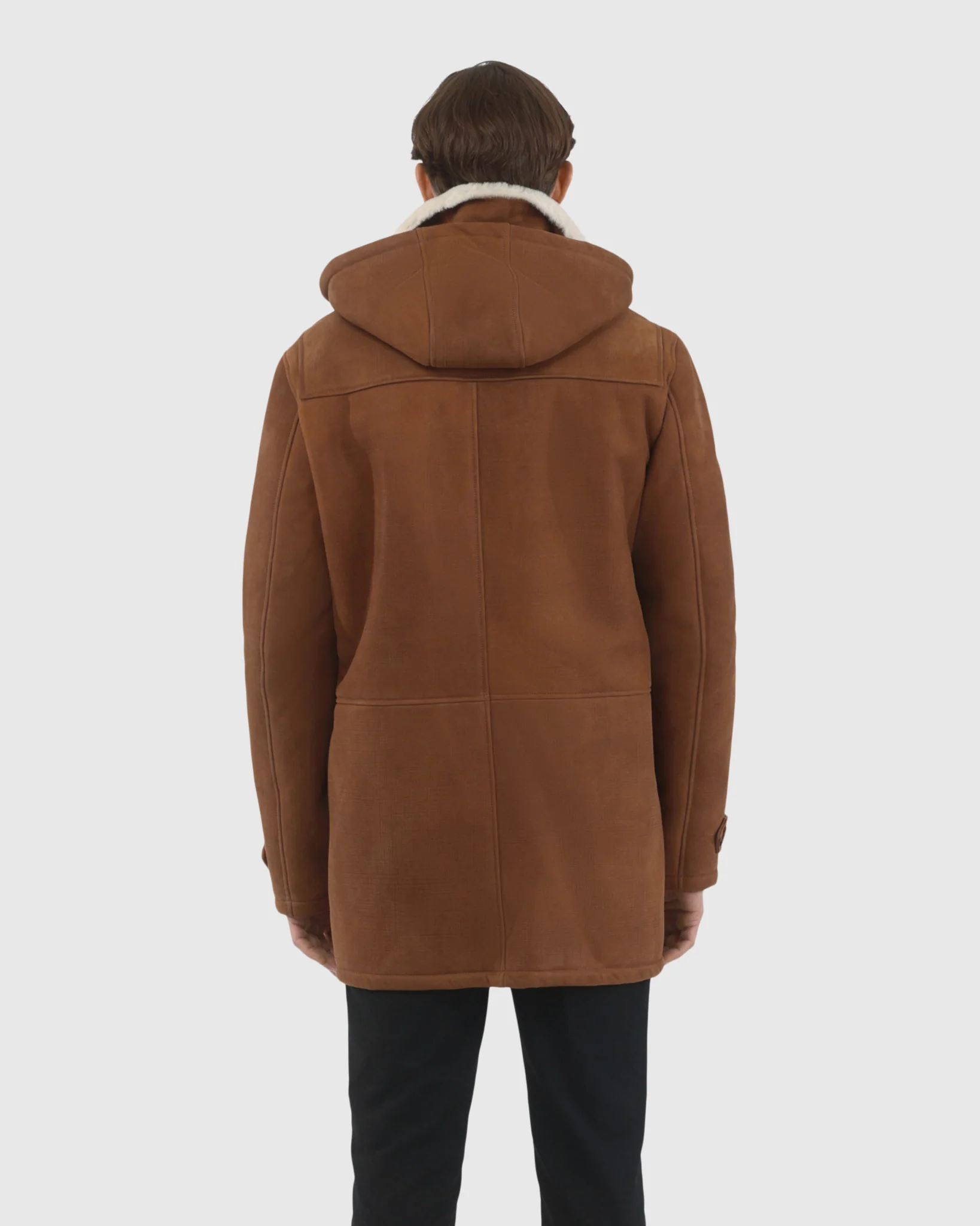 Men's Merino Shearling Lamb Jacket, Hood - Image 3