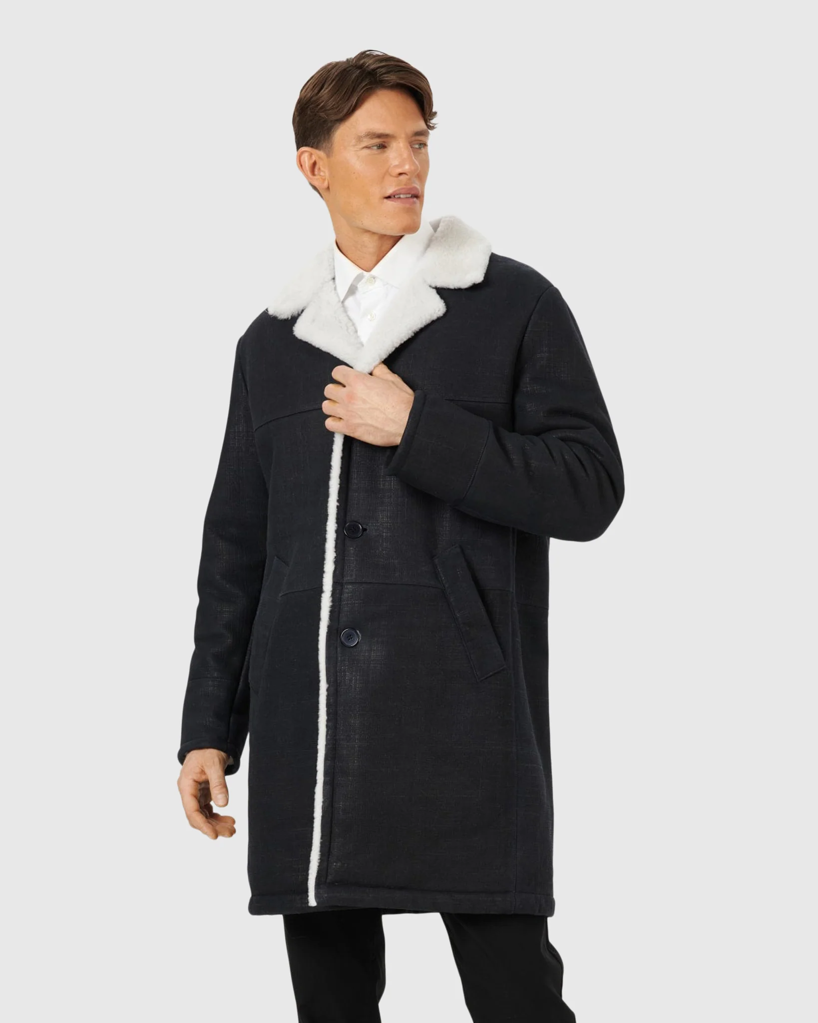 Men's Merino Shearling Lamb Short Coat - Image 10