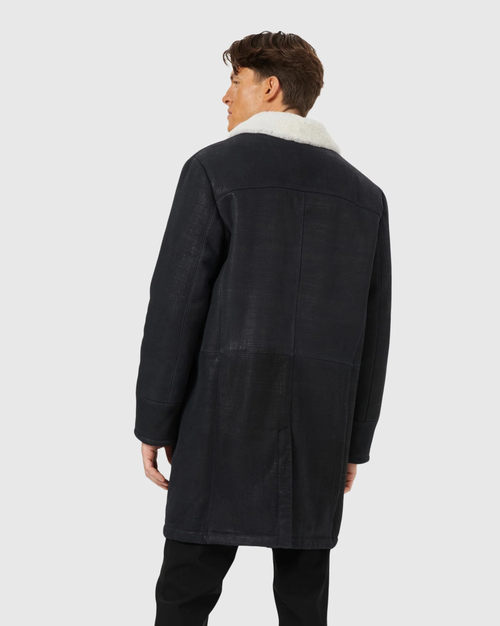 Men's Merino Shearling Lamb Short Coat - Image 11