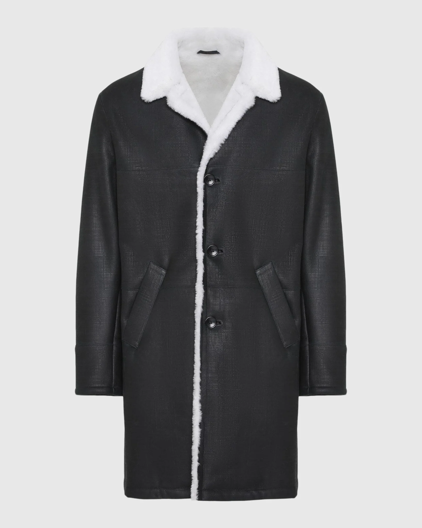 Men's Merino Shearling Lamb Short Coat - Image 13