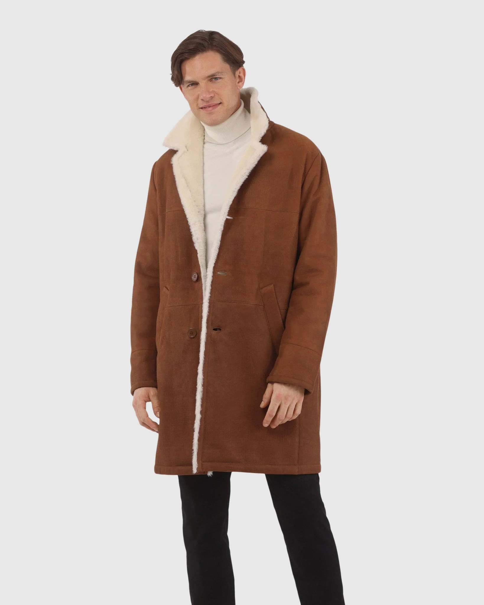Men's Merino Shearling Lamb Short Coat - Image 15