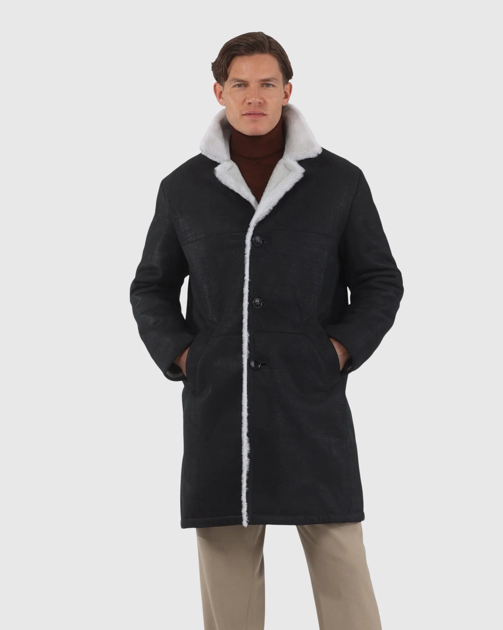 Men's Merino Shearling Lamb Short Coat - Image 3