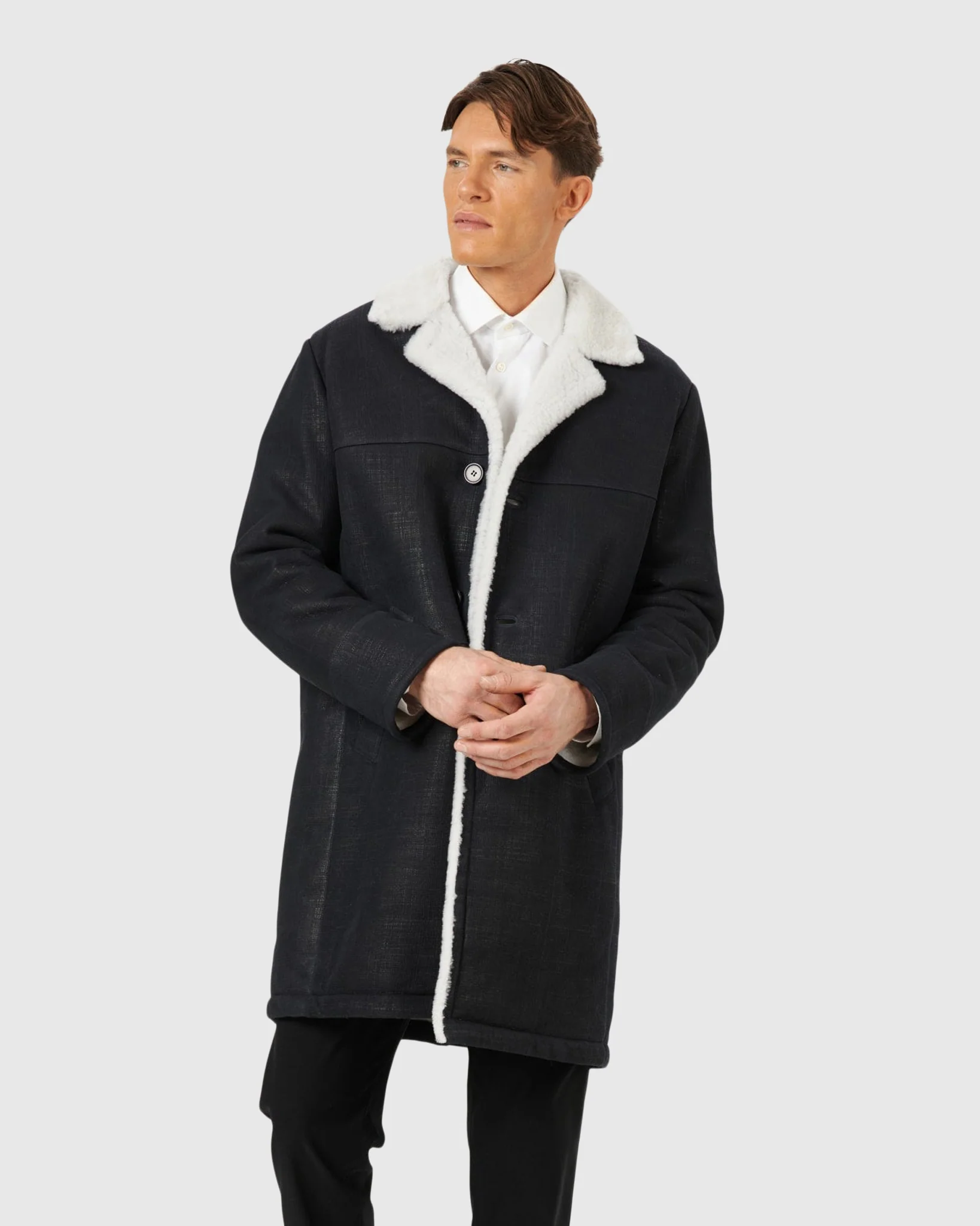Men's Merino Shearling Lamb Short Coat - Image 7