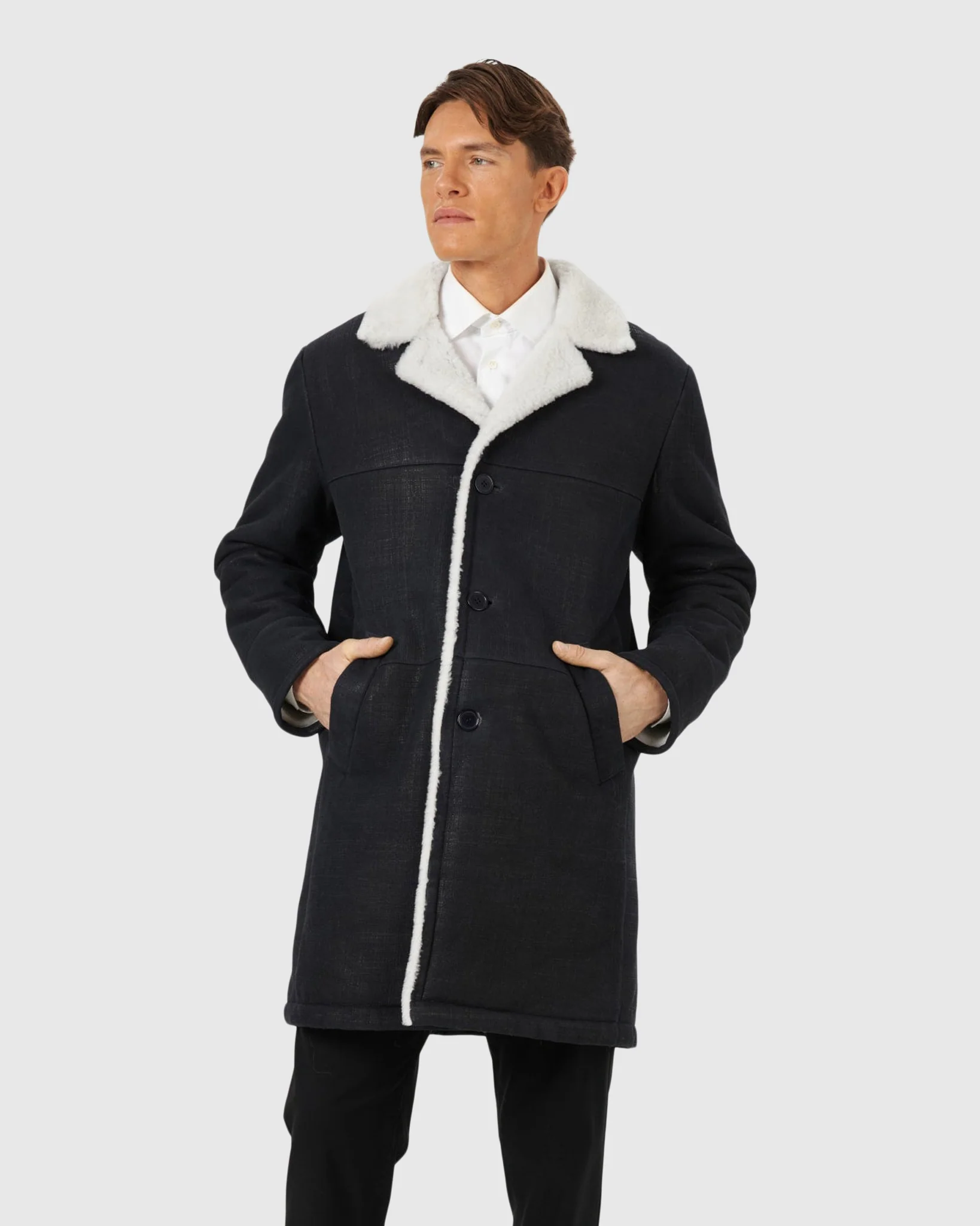 Men's Merino Shearling Lamb Short Coat - Image 9