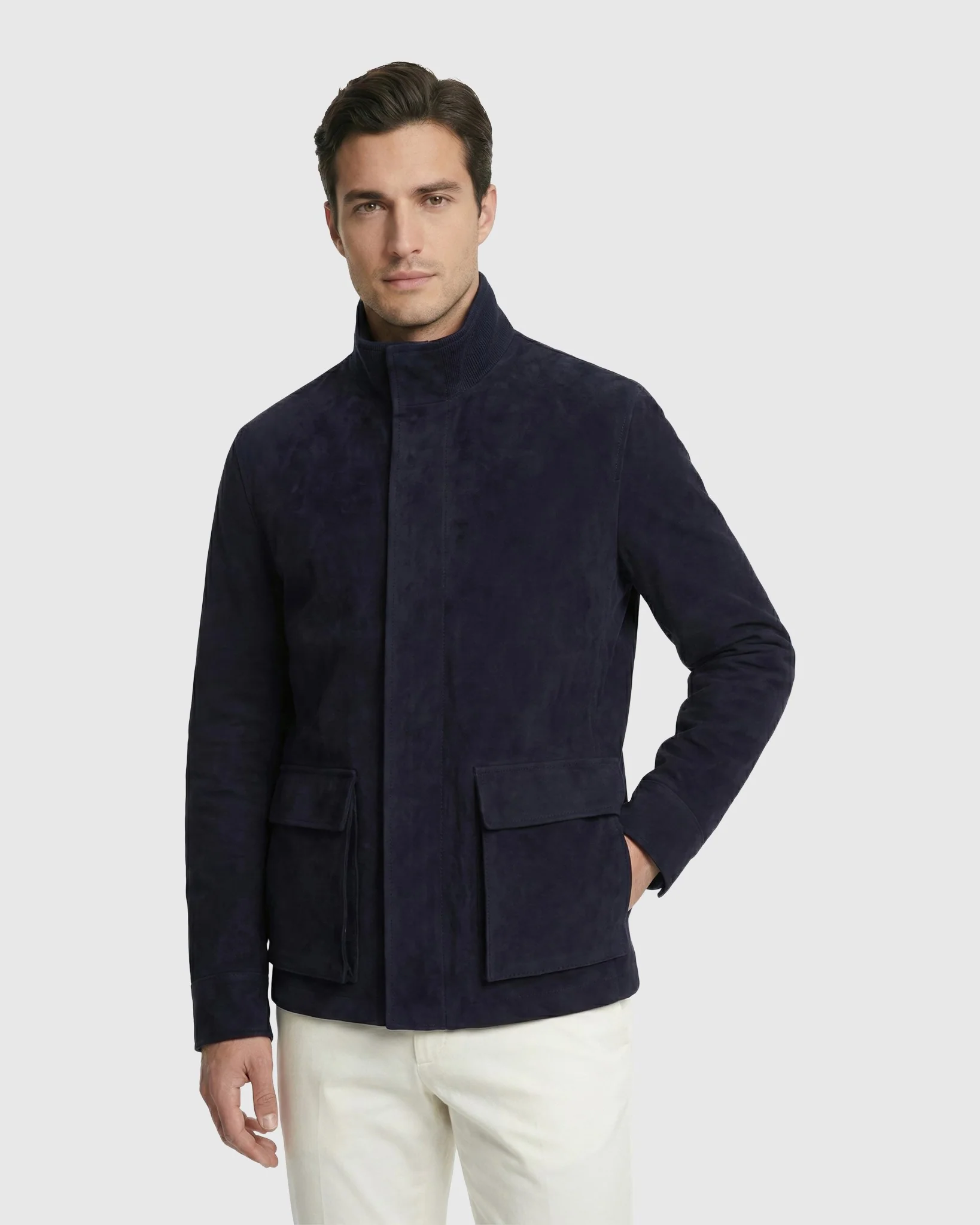 Men's Nubuck Jacket Crafted From Cashmere & Wool Loro Piana Lining - Image 16