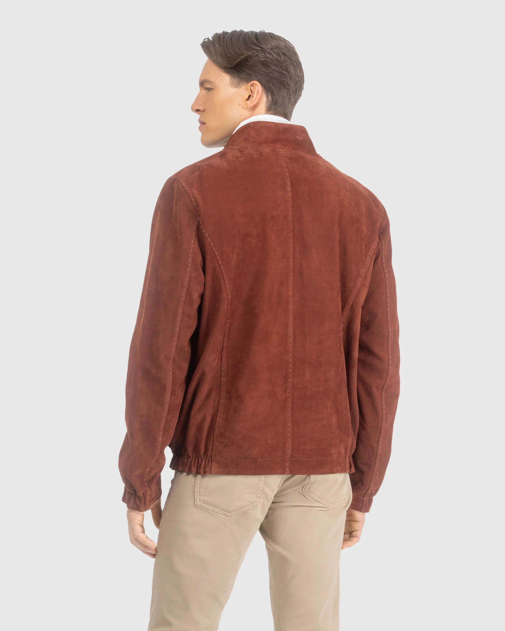 Men's Nubuck Jacket Reversible To Loro Piana Cashmere and Wool - Image 11