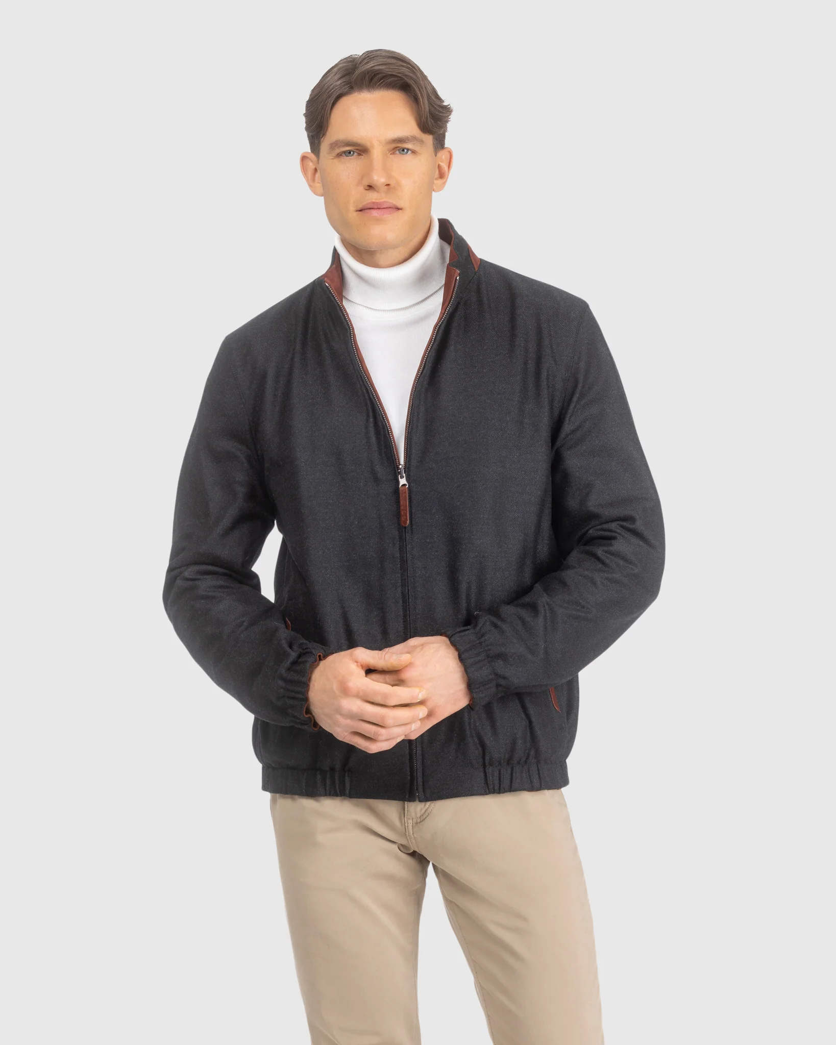 Men's Nubuck Jacket Reversible To Loro Piana Cashmere and Wool - Image 13