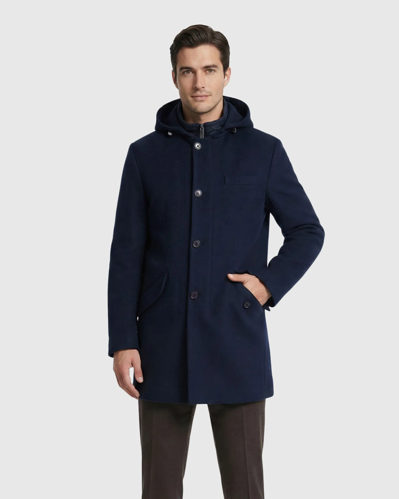 MEN`S PARKA CRAFTED FROM LORO PIANA WOOL, SELECT NUBUCK CROCO EMBOSSED DICKEY - Image 10