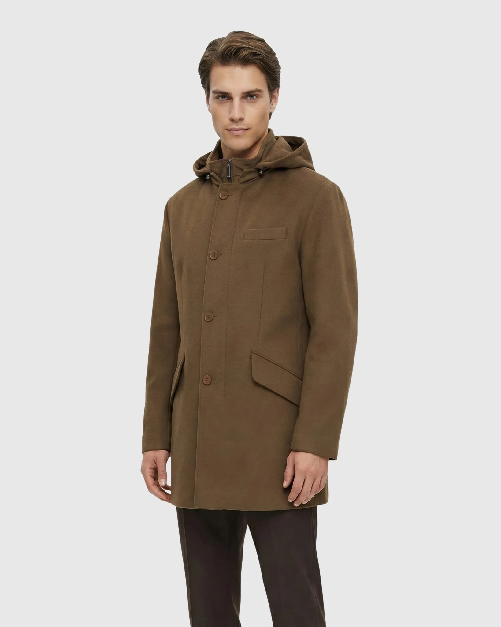 MEN`S PARKA CRAFTED FROM LORO PIANA WOOL, SELECT NUBUCK CROCO EMBOSSED DICKEY - Image 13