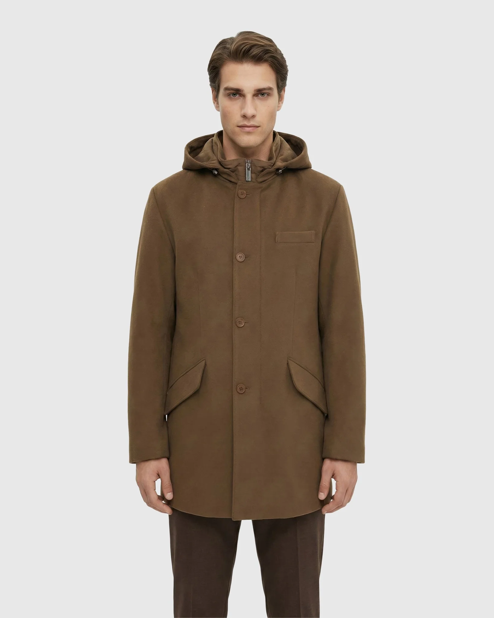 MEN`S PARKA CRAFTED FROM LORO PIANA WOOL, SELECT NUBUCK CROCO EMBOSSED DICKEY - Image 17