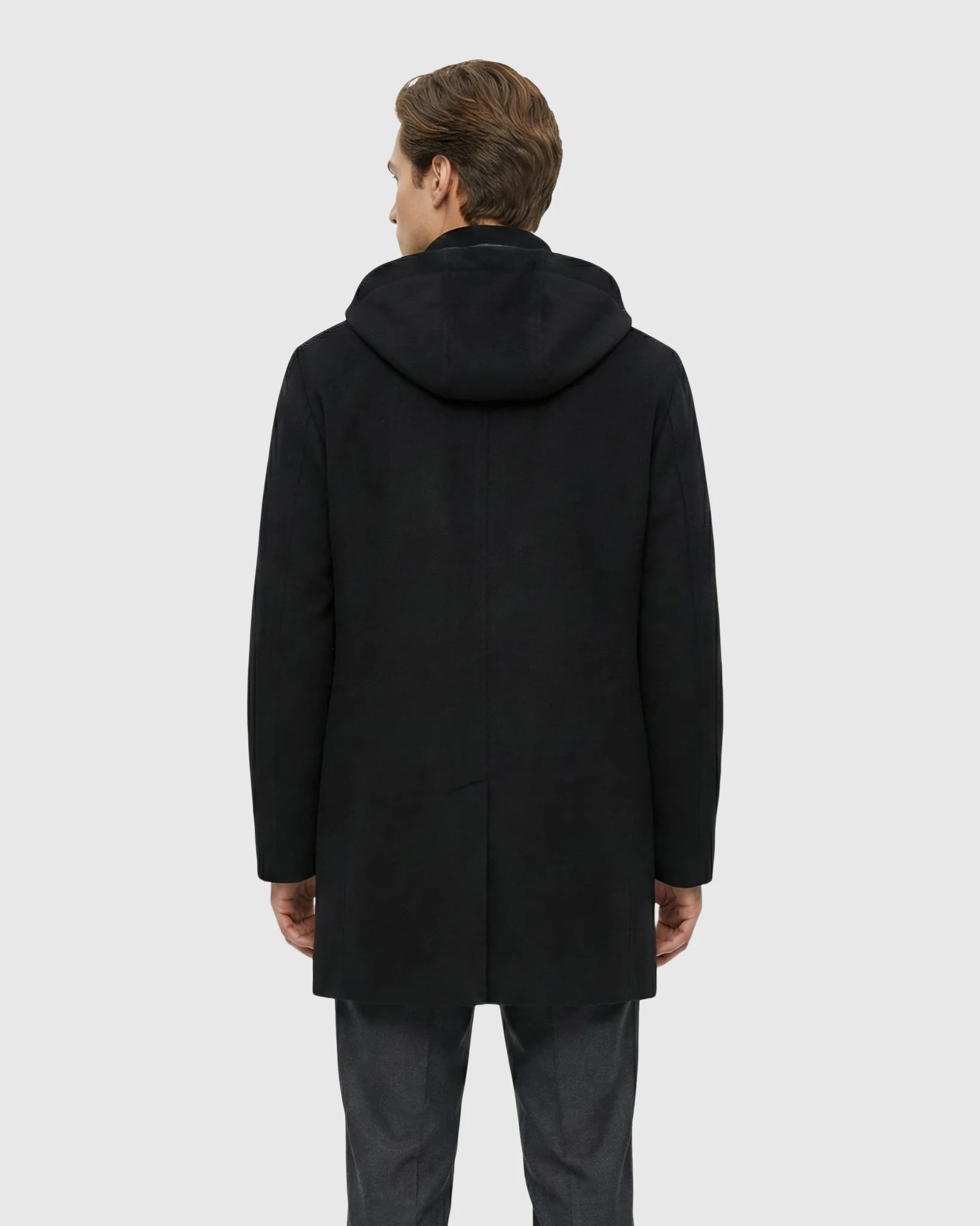 MEN`S PARKA CRAFTED FROM LORO PIANA WOOL, SELECT NUBUCK CROCO EMBOSSED DICKEY - Image 4