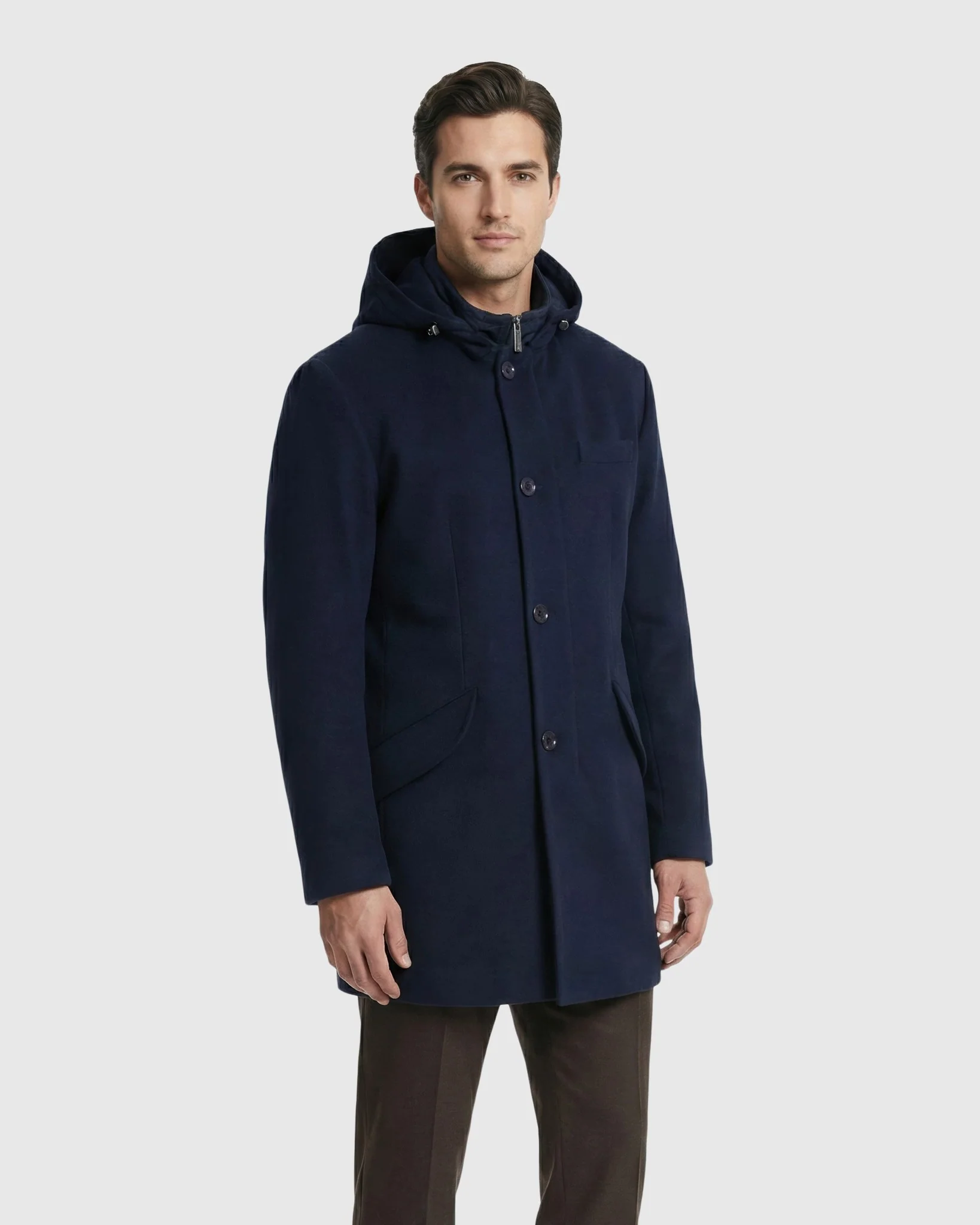 MEN`S PARKA CRAFTED FROM LORO PIANA WOOL, SELECT NUBUCK CROCO EMBOSSED DICKEY - Image 7