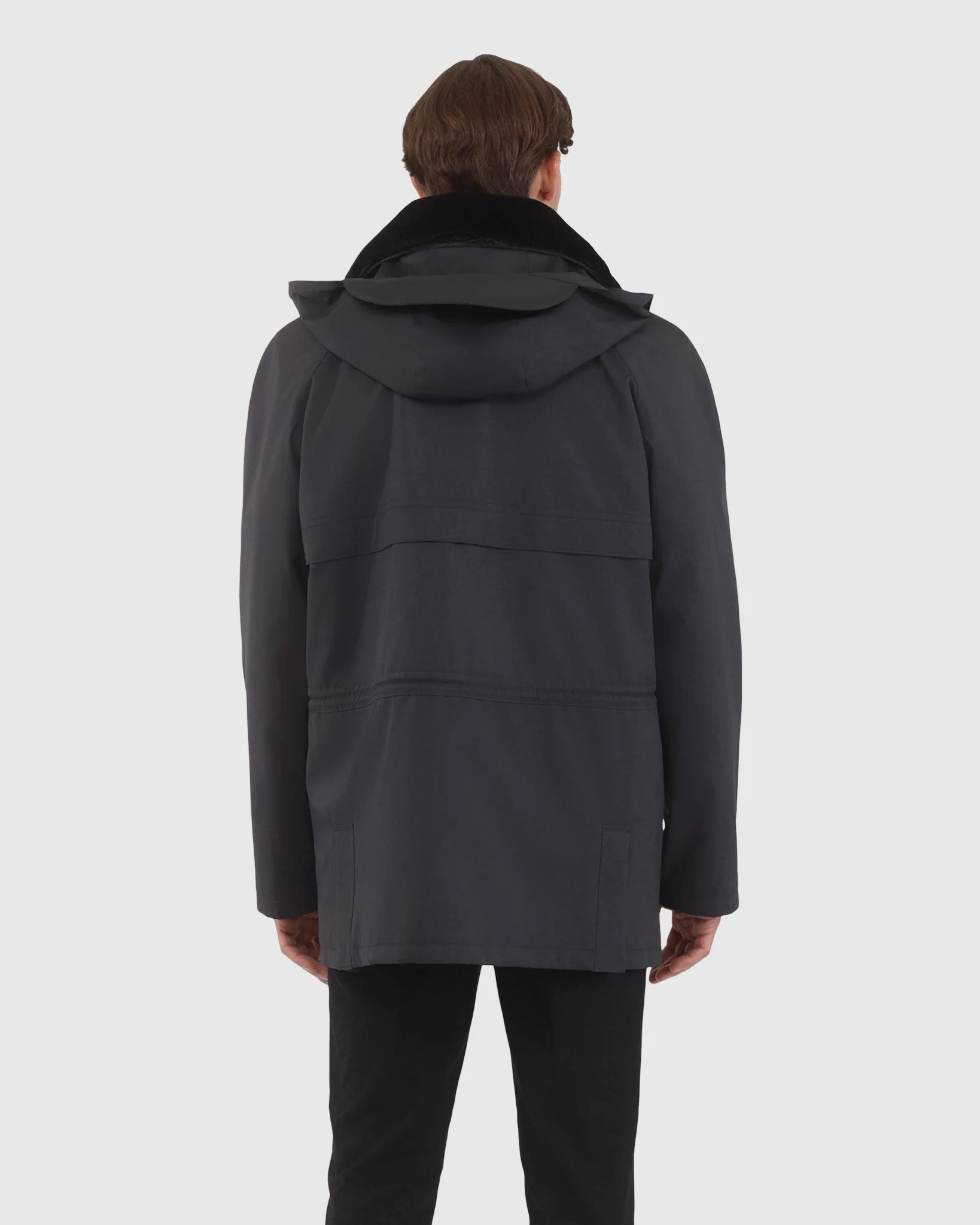 MENS PARKA WITH DETACHABLE SELECT SHEARLING LAMB COLLAR AND DETACHABLE VEST (2 PCS) - Image 11