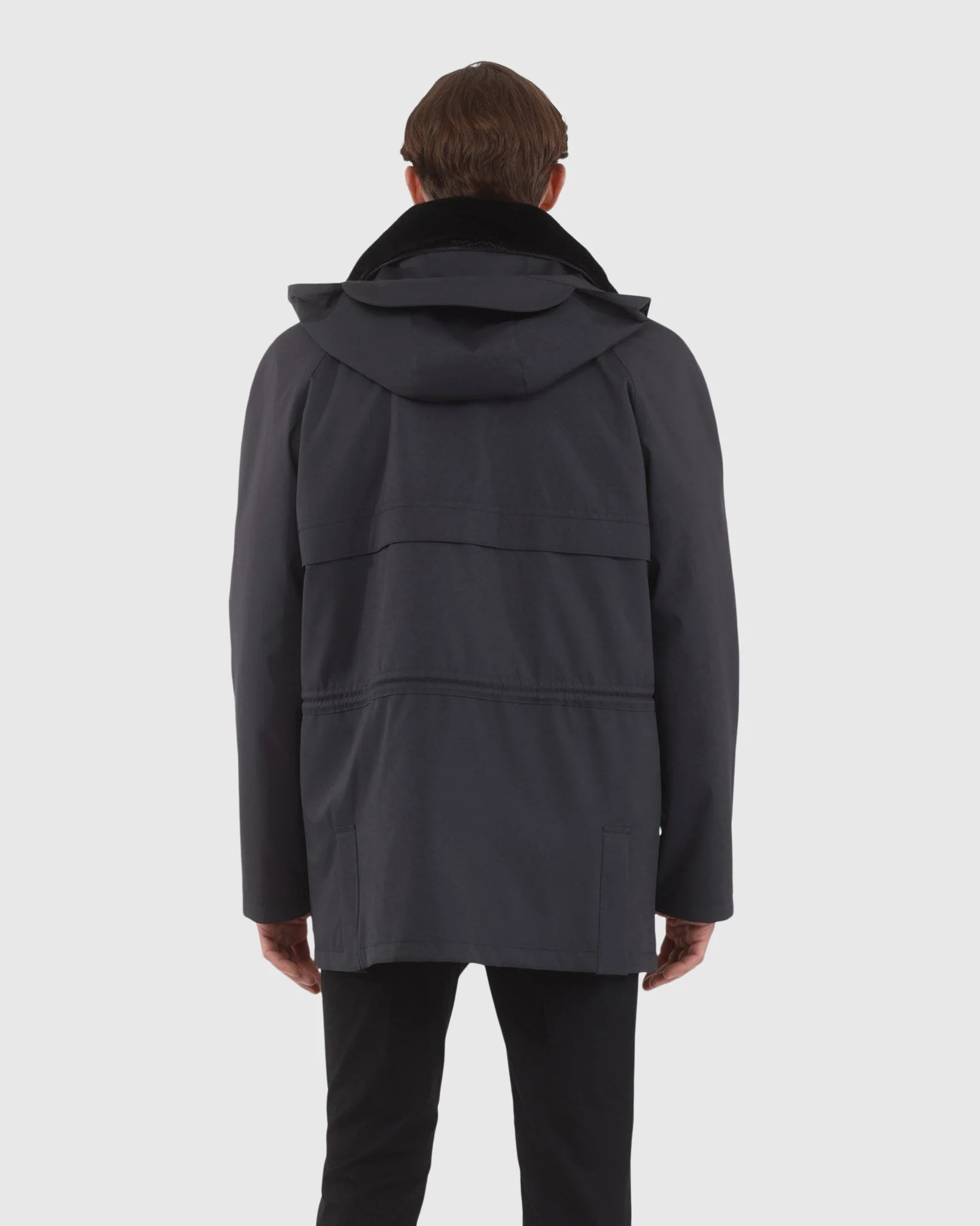MENS PARKA WITH DETACHABLE SELECT SHEARLING LAMB COLLAR AND DETACHABLE VEST (2 PCS) - Image 12