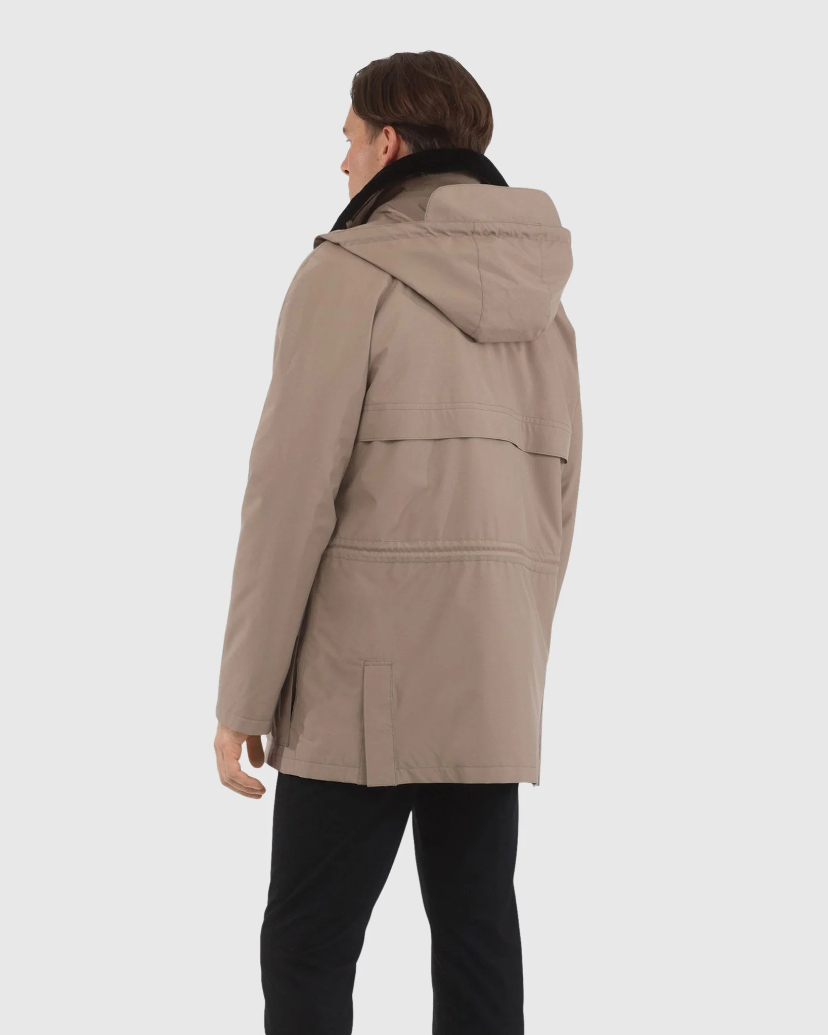 MENS PARKA WITH DETACHABLE SELECT SHEARLING LAMB COLLAR AND DETACHABLE VEST (2 PCS) - Image 3