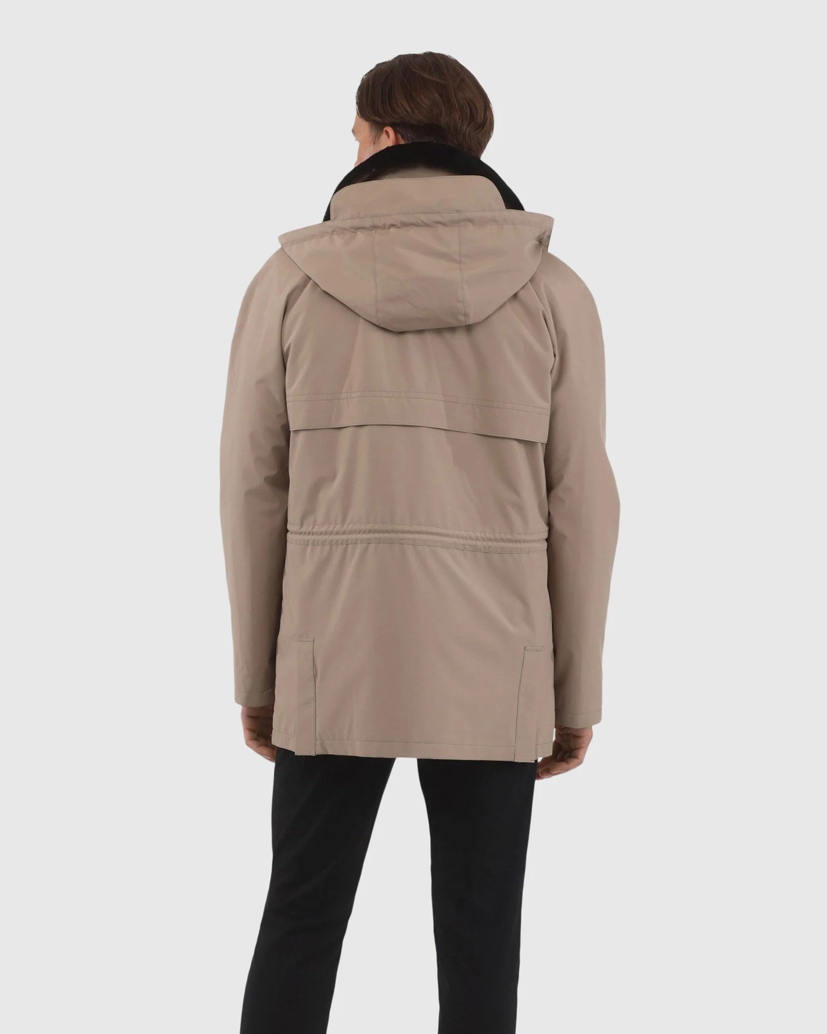 MENS PARKA WITH DETACHABLE SELECT SHEARLING LAMB COLLAR AND DETACHABLE VEST (2 PCS) - Image 4