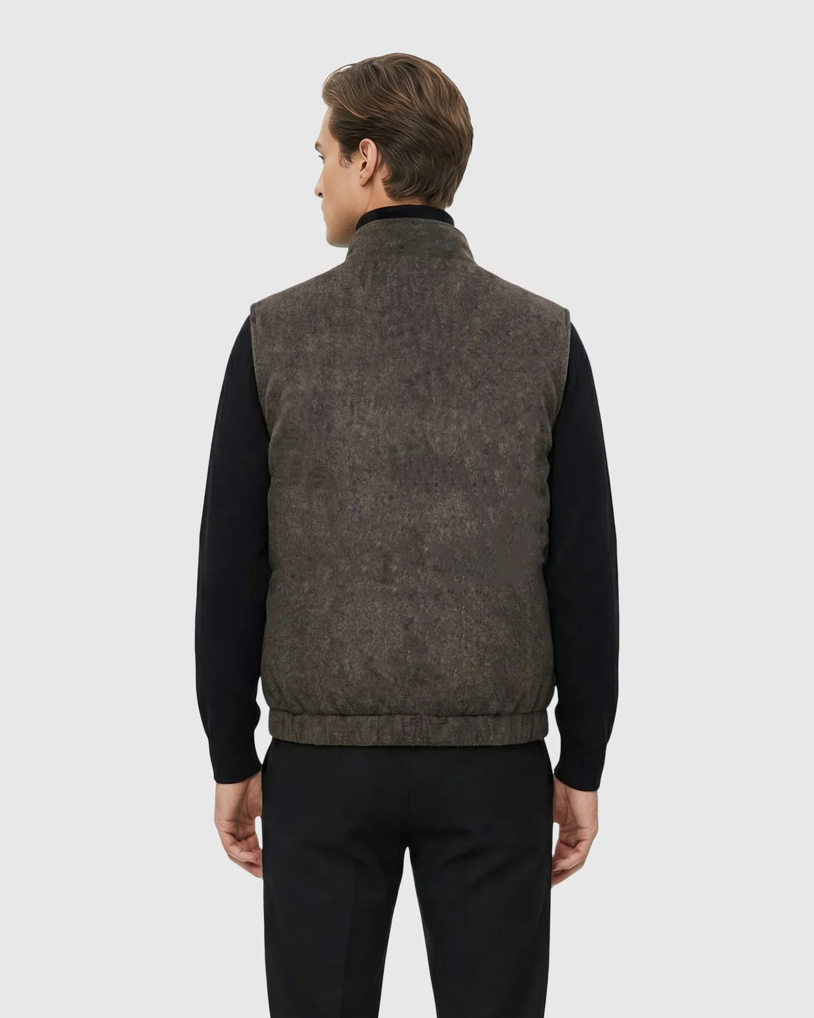 Men'S Cashmere & Wool Vest, Reversible - Image 14