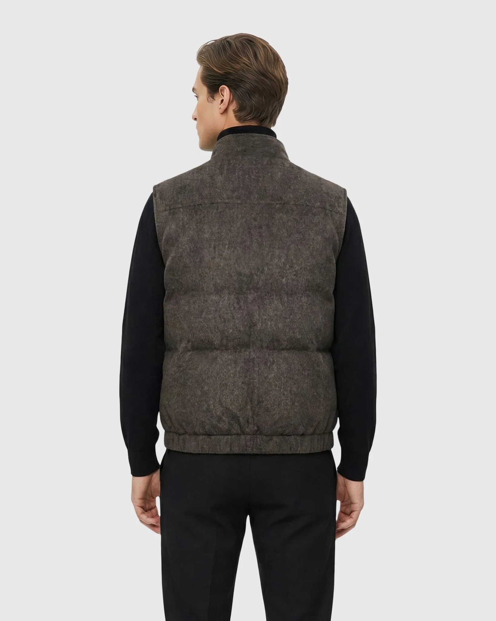 Men'S Cashmere & Wool Vest, Reversible - Image 15