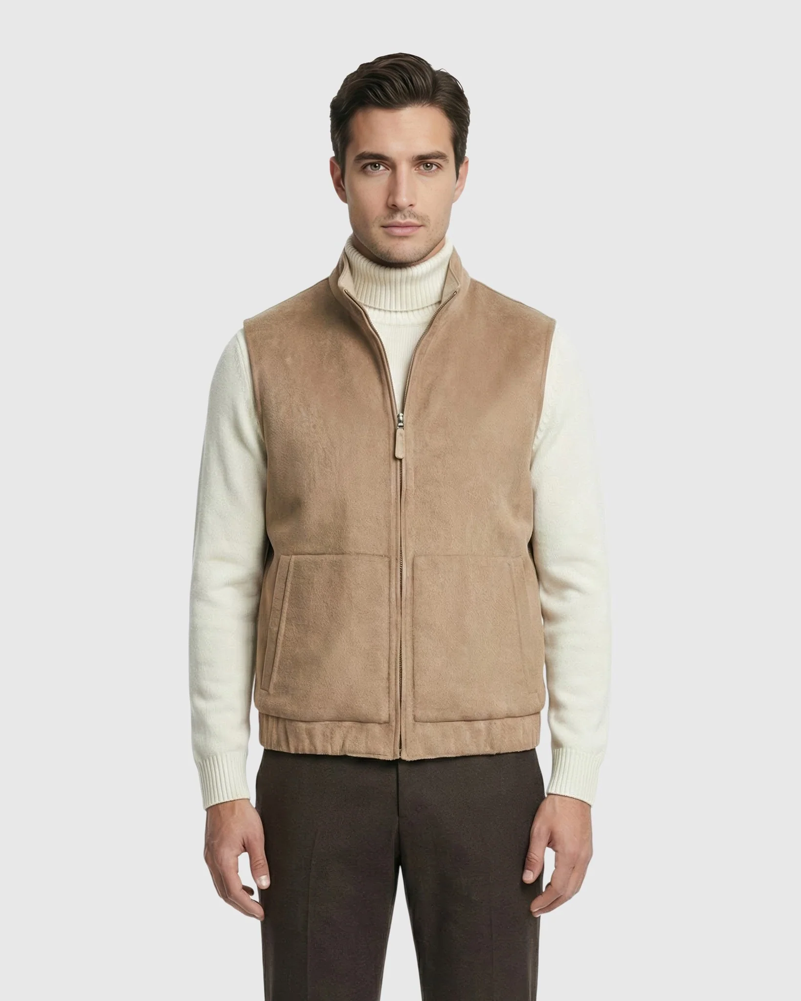 Men'S Cashmere & Wool Vest, Reversible - Image 7