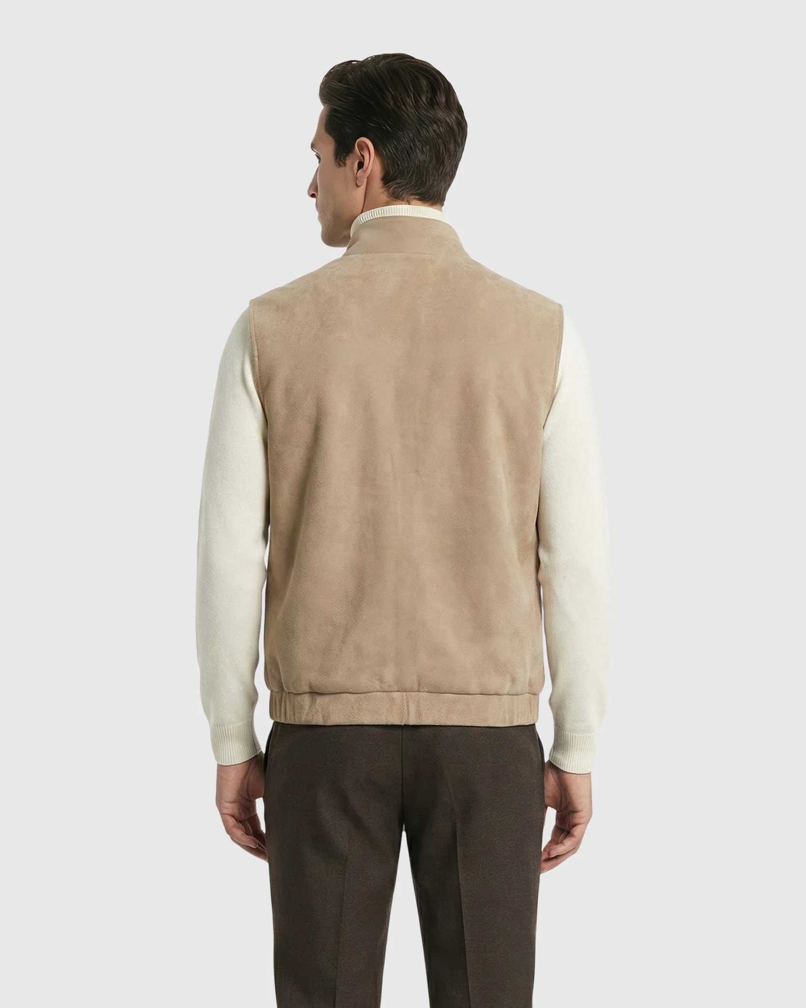 Men'S Cashmere & Wool Vest, Reversible - Image 9