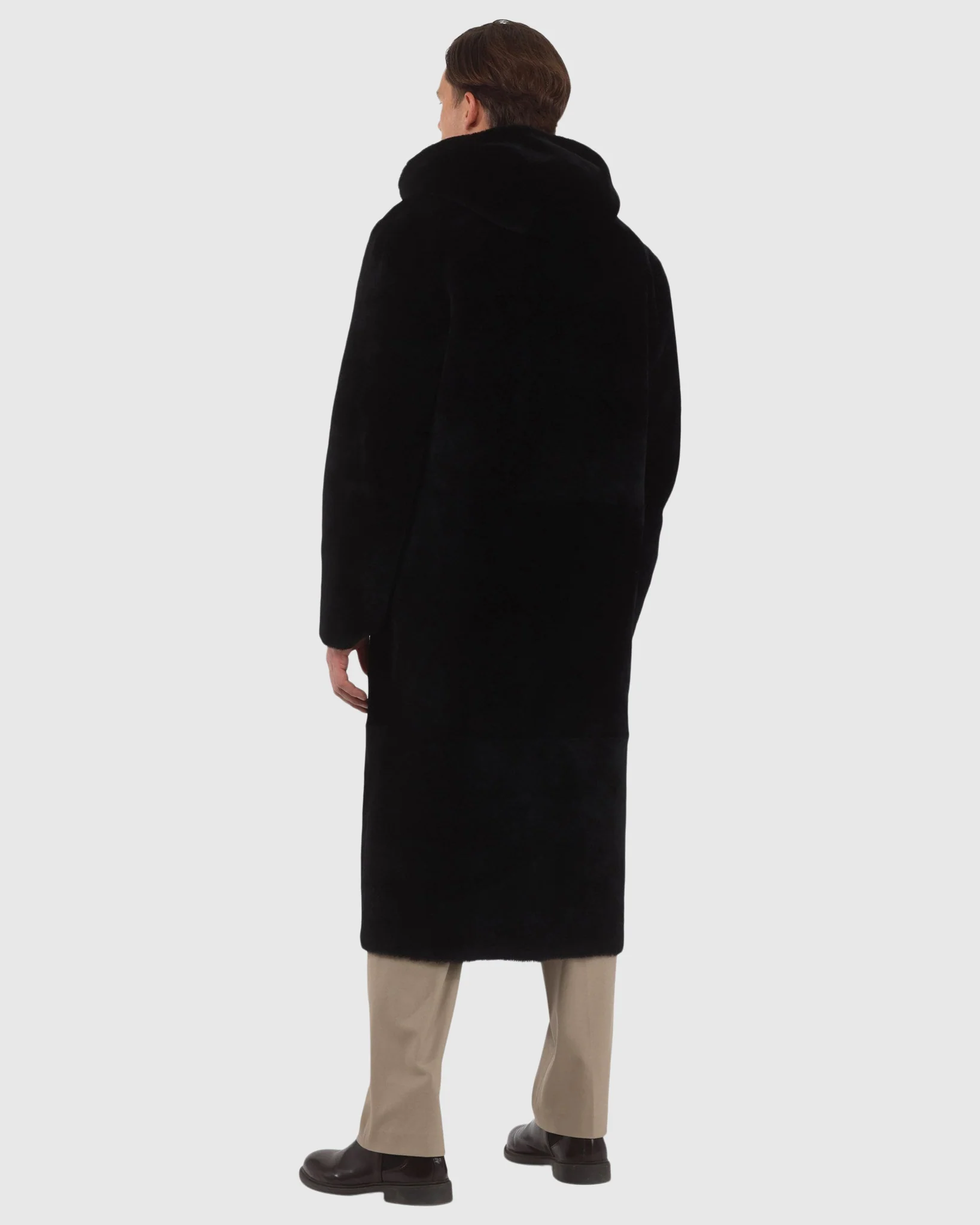MENS REVERSIBLE MERINO SHEARLING LAMB PARKA - Image 5