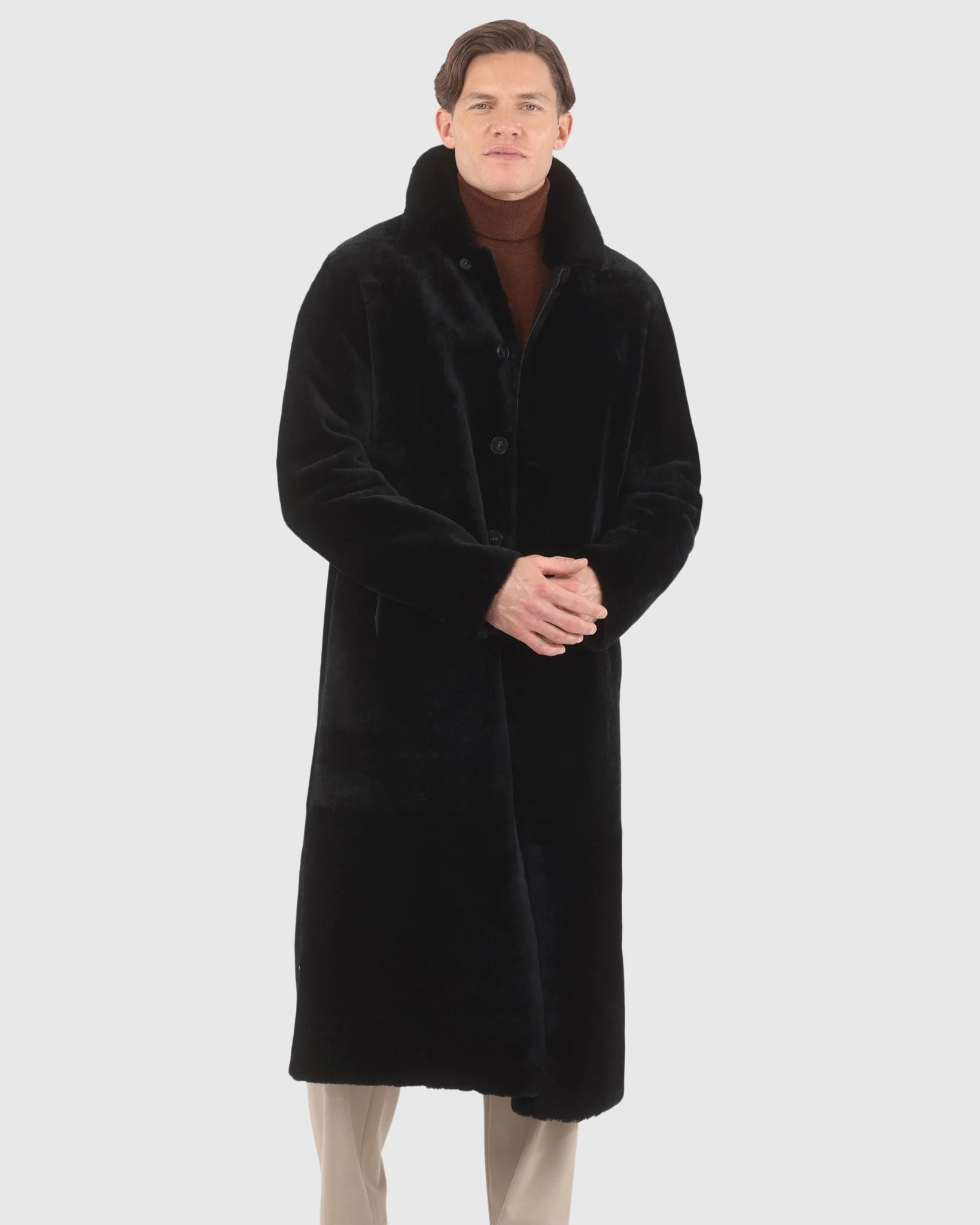Men's Reversible Select Shearling Lamb Coat