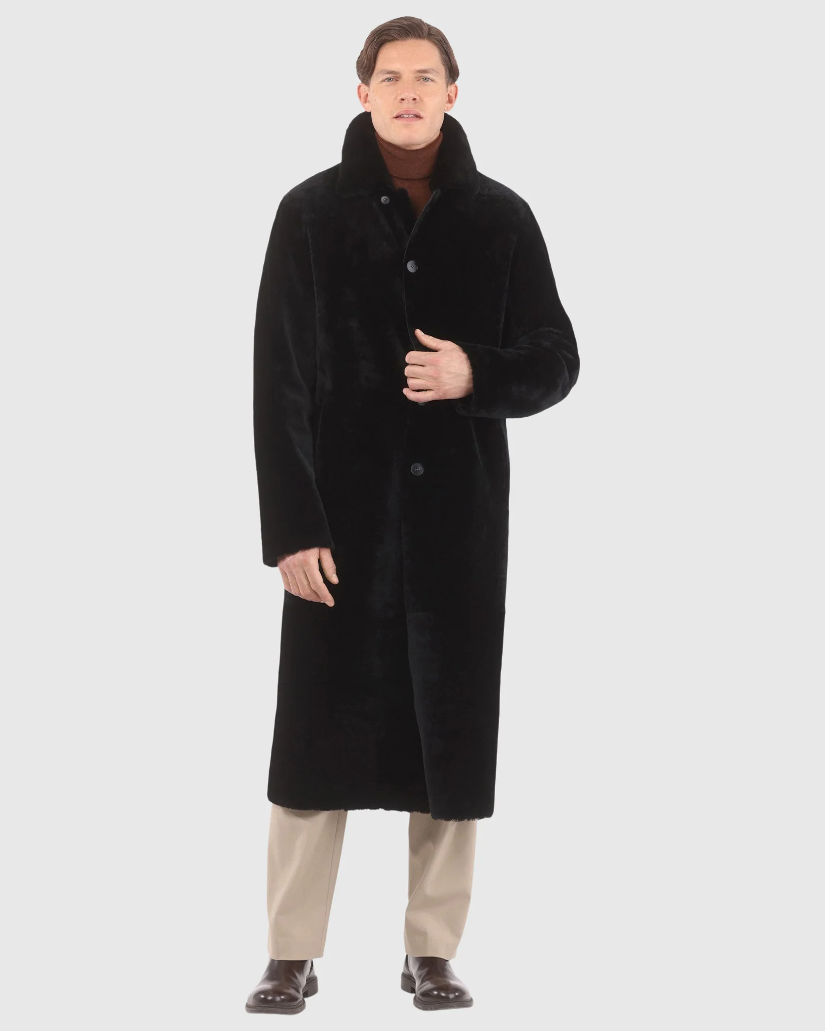 Men's Reversible Select Shearling Lamb Coat - Image 2