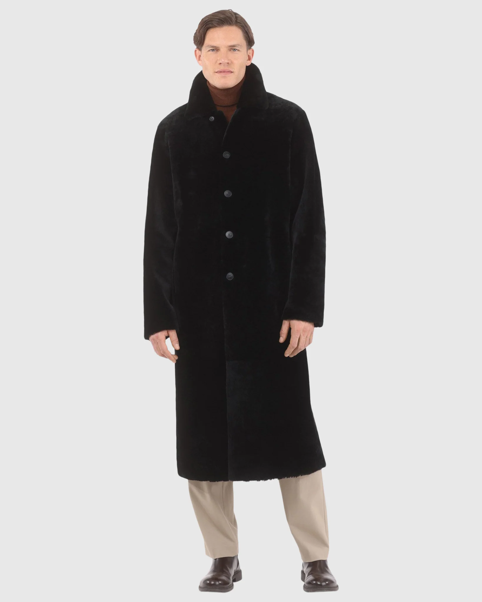 Men's Reversible Select Shearling Lamb Coat - Image 3