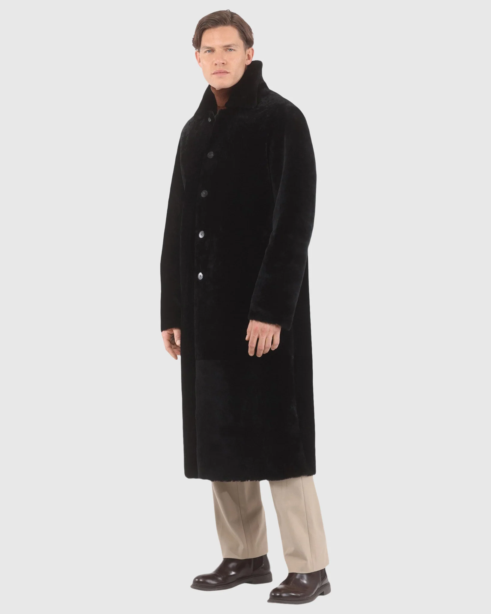 Men's Reversible Select Shearling Lamb Coat - Image 4